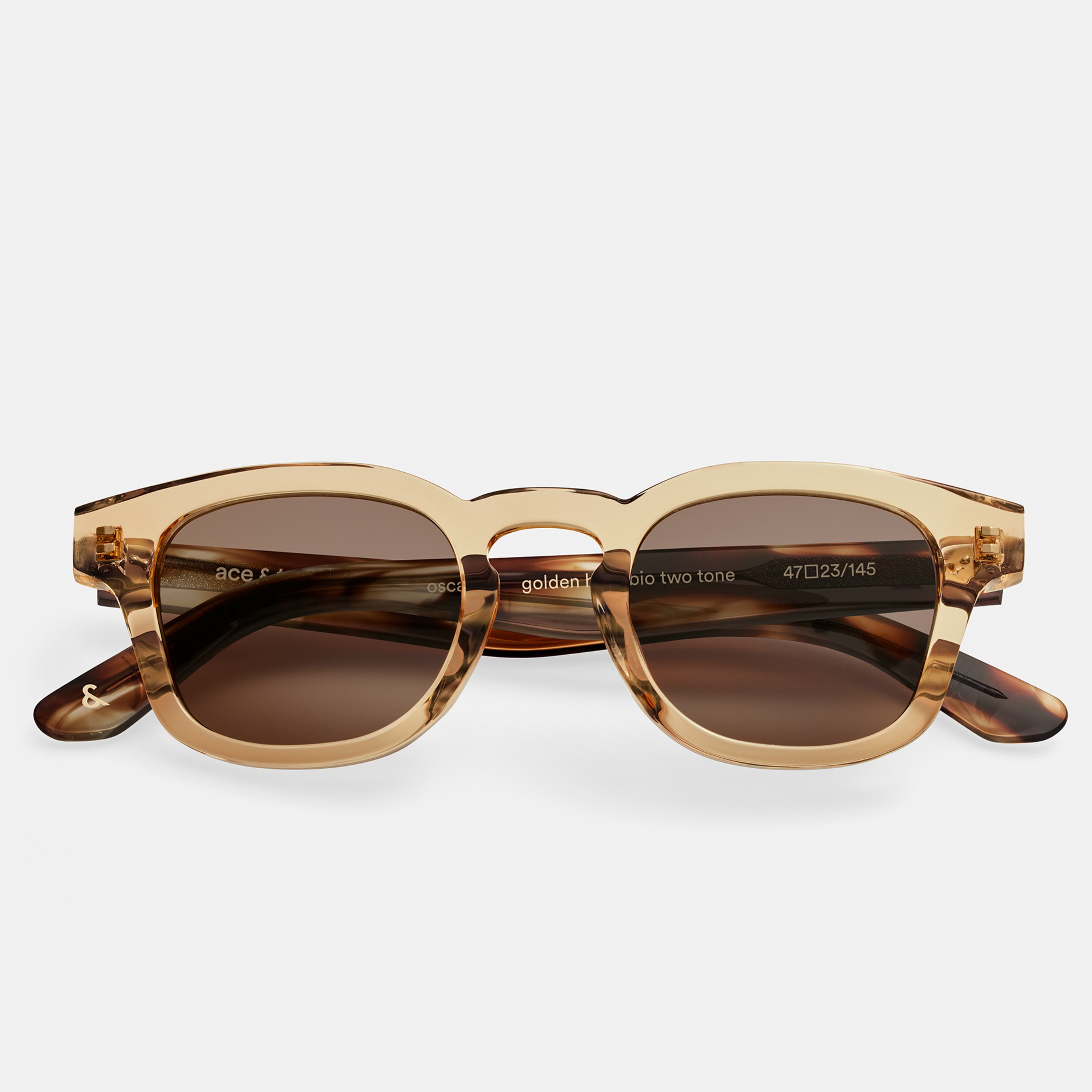 Ace & Tate Sunglasses | Round Acetate in Brown, Orange, Yellow