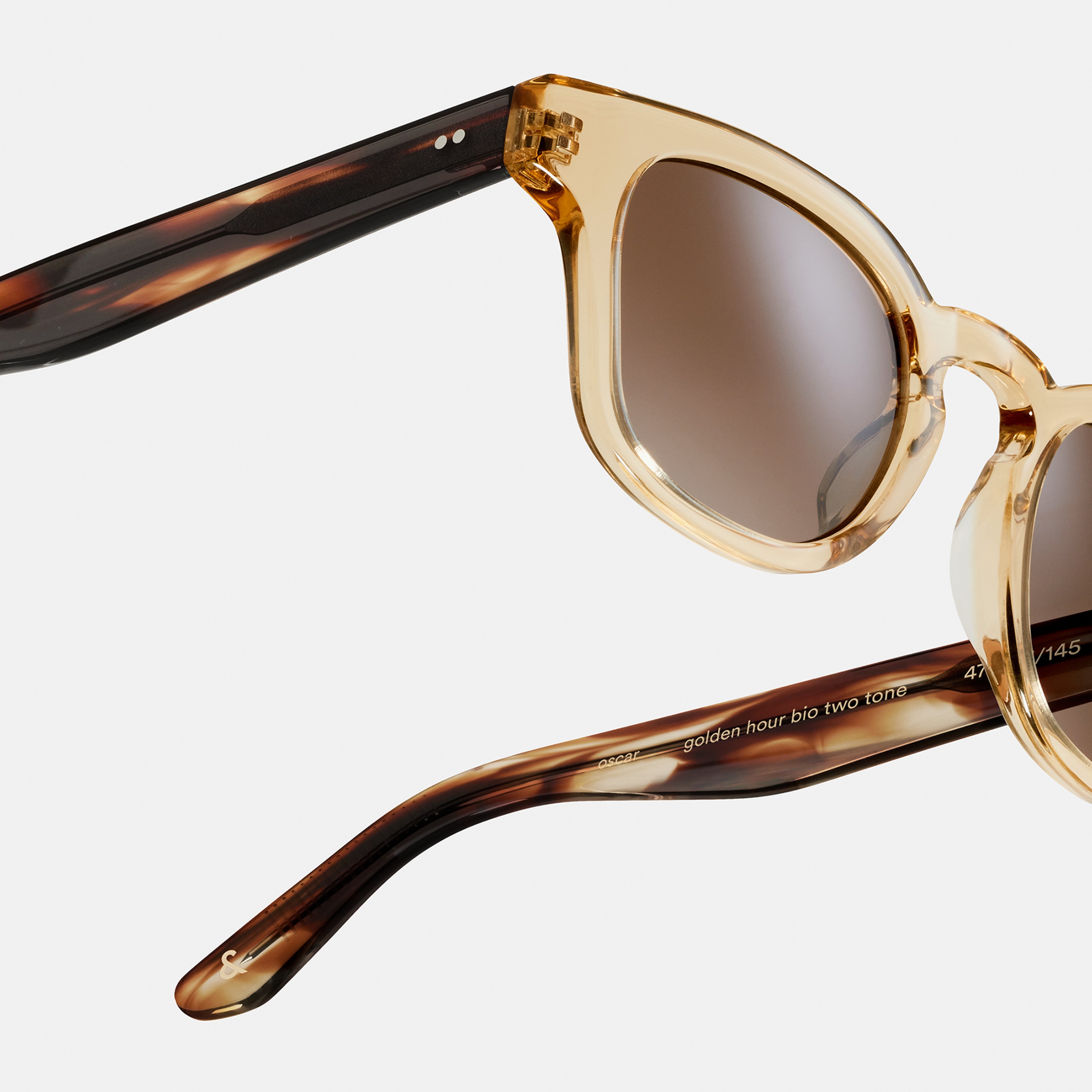 Ace & Tate Sunglasses | Round Acetate in Brown, Orange, Yellow