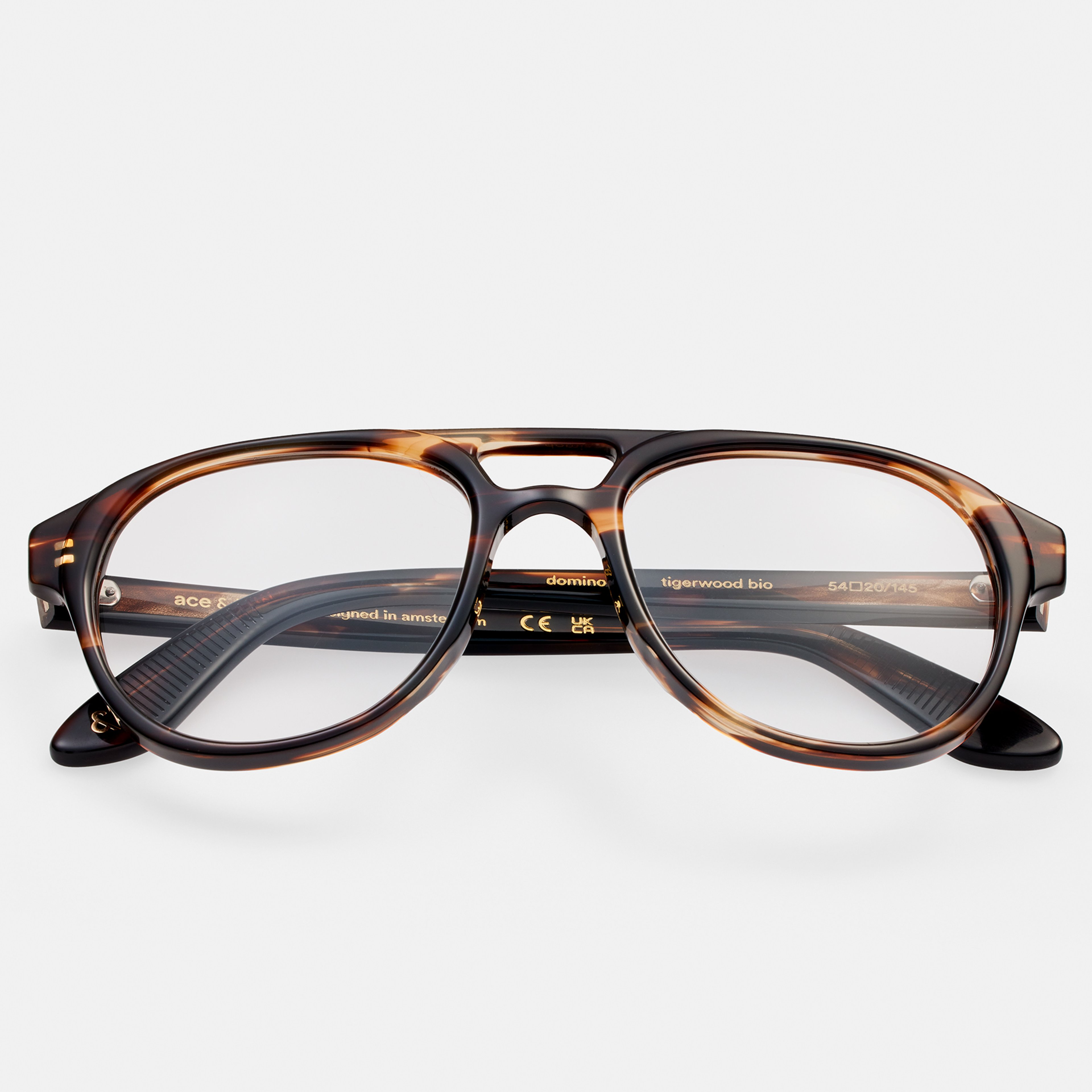 Ace & Tate Glasses | Oval Acetate in Brown, Orange