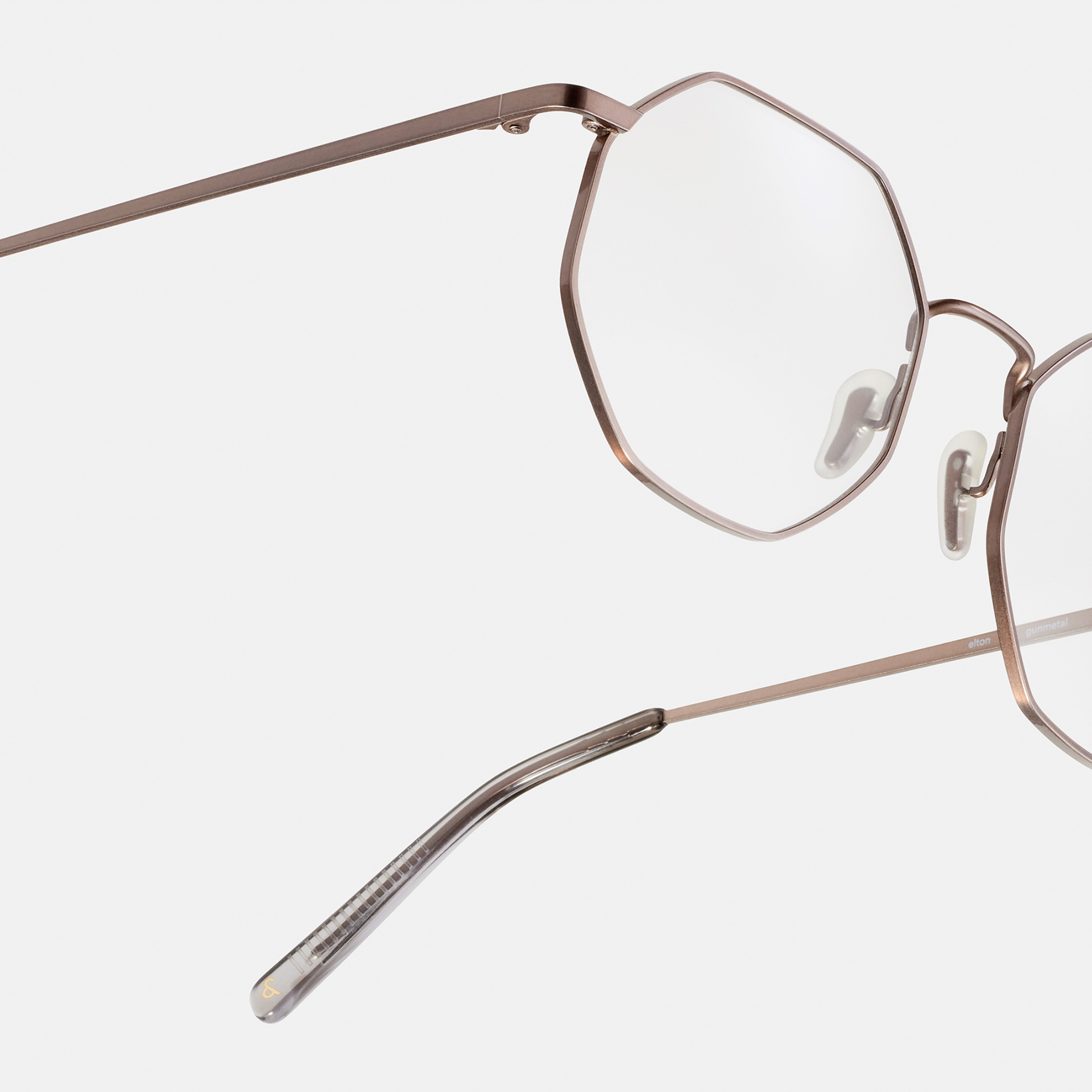 Ace & Tate Glasses | Hexagonal Metal in Grey