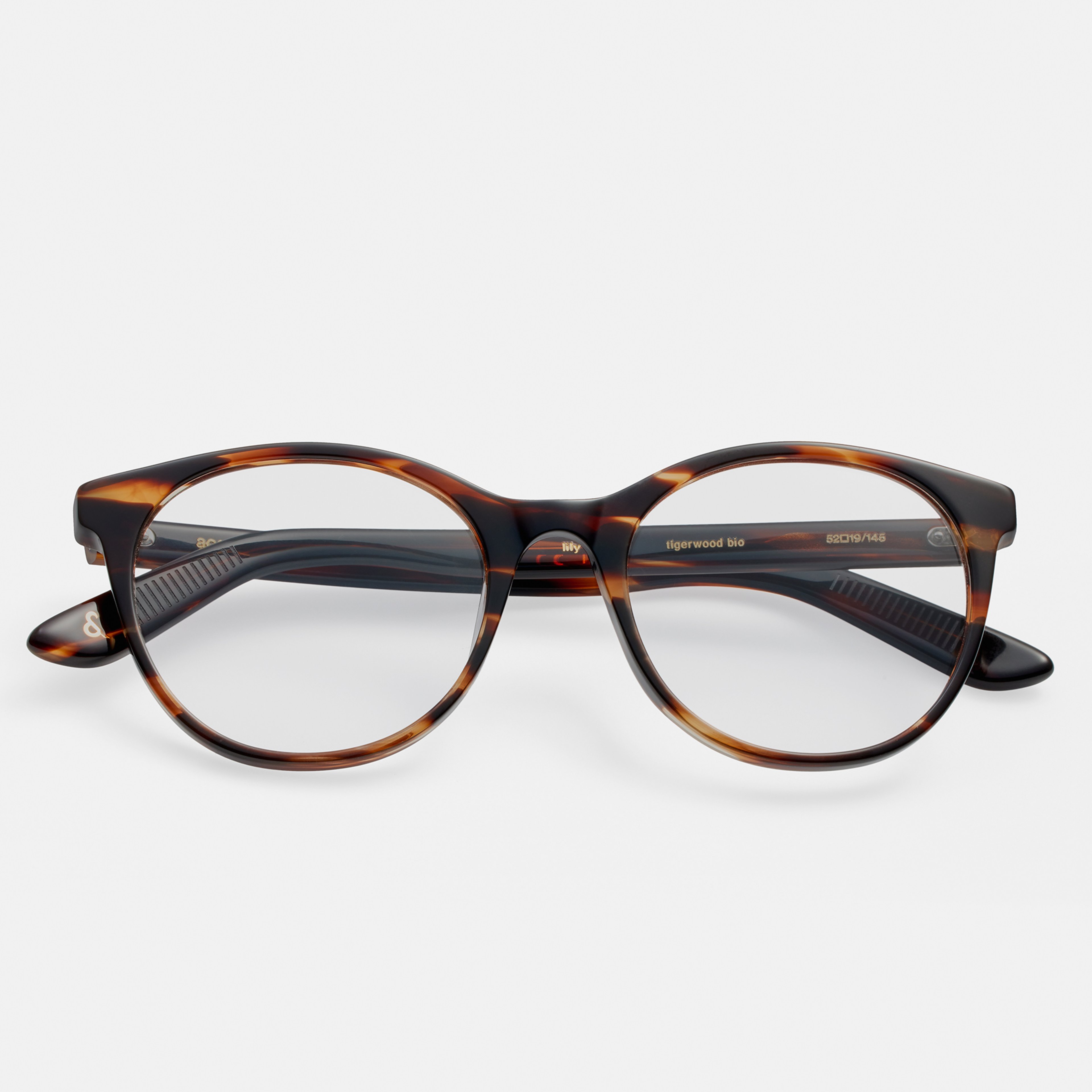 Ace & Tate Brillen | Oval Acetat in Braun, Orange