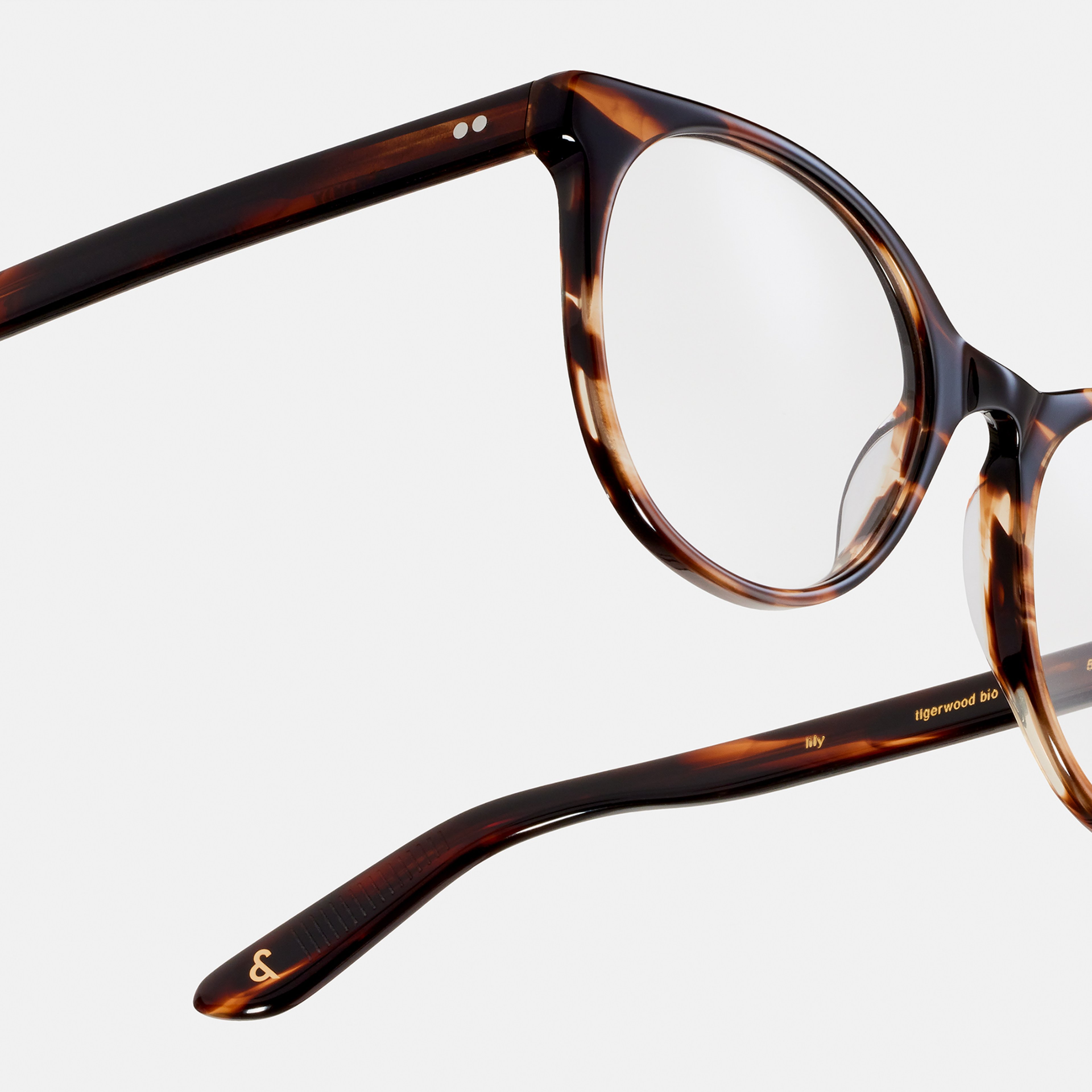 Ace & Tate Brillen | Oval Acetat in Braun, Orange
