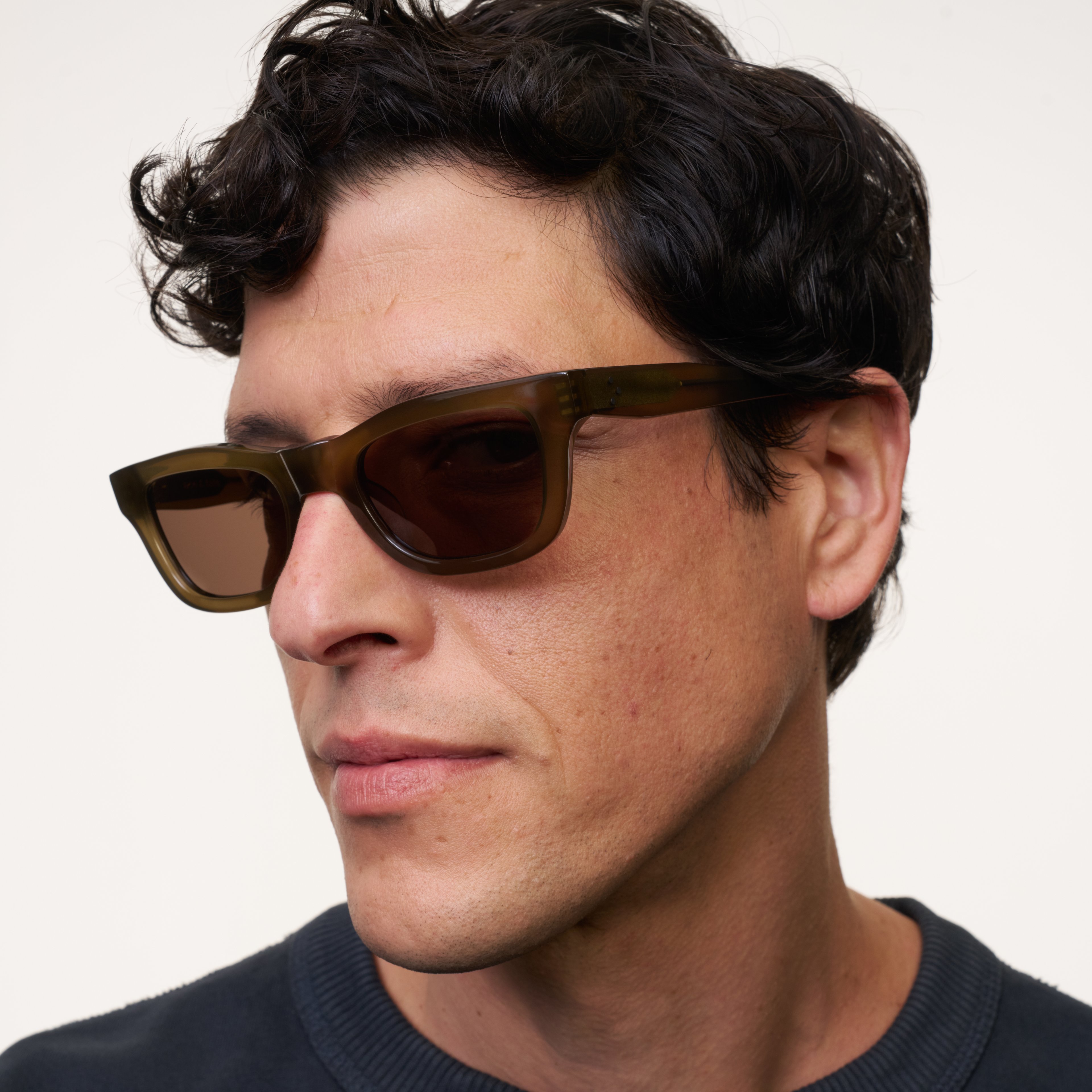 Ace & Tate Sunglasses | Rectangle Acetate in Green