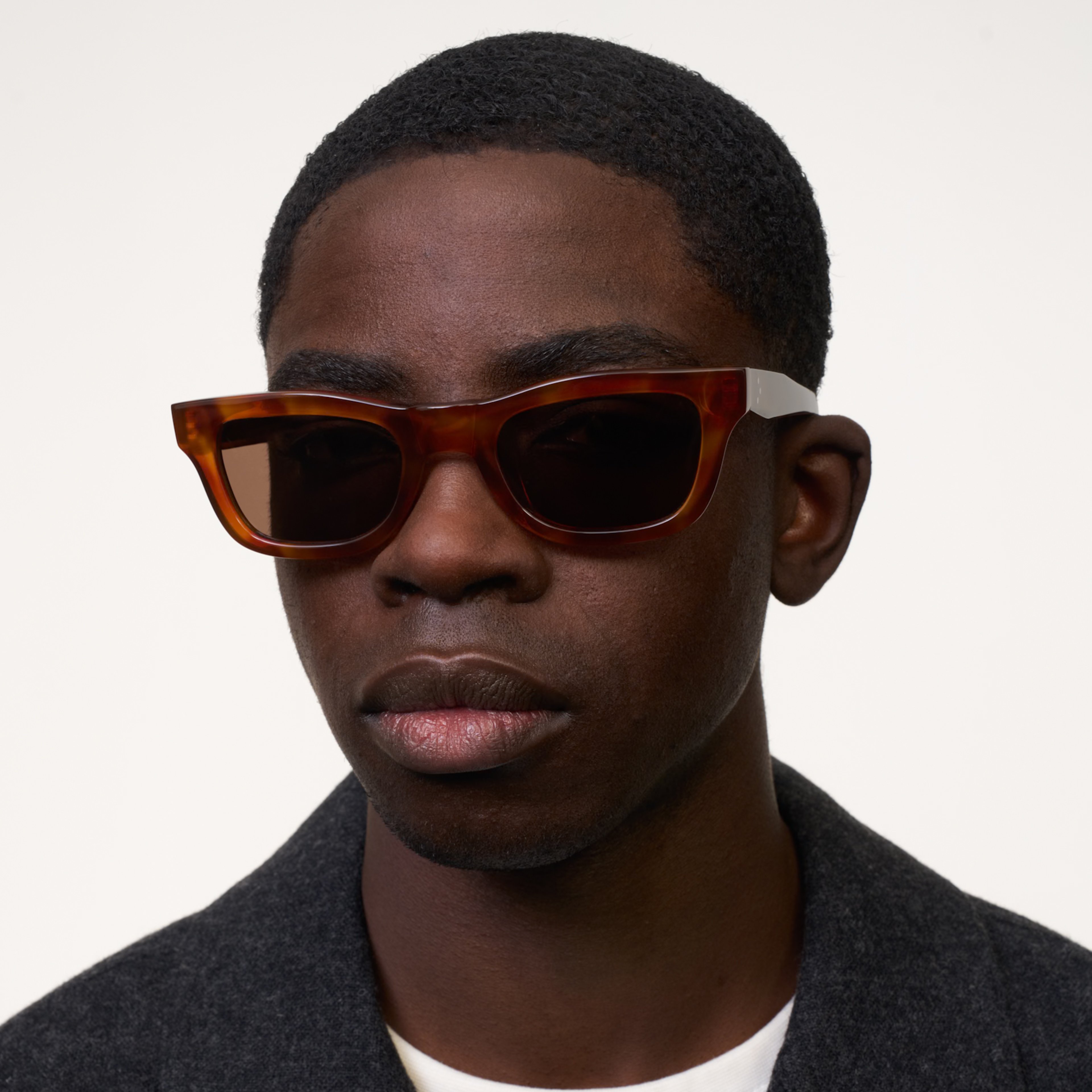 Ace & Tate Sunglasses | Rectangle Acetate in Brown
