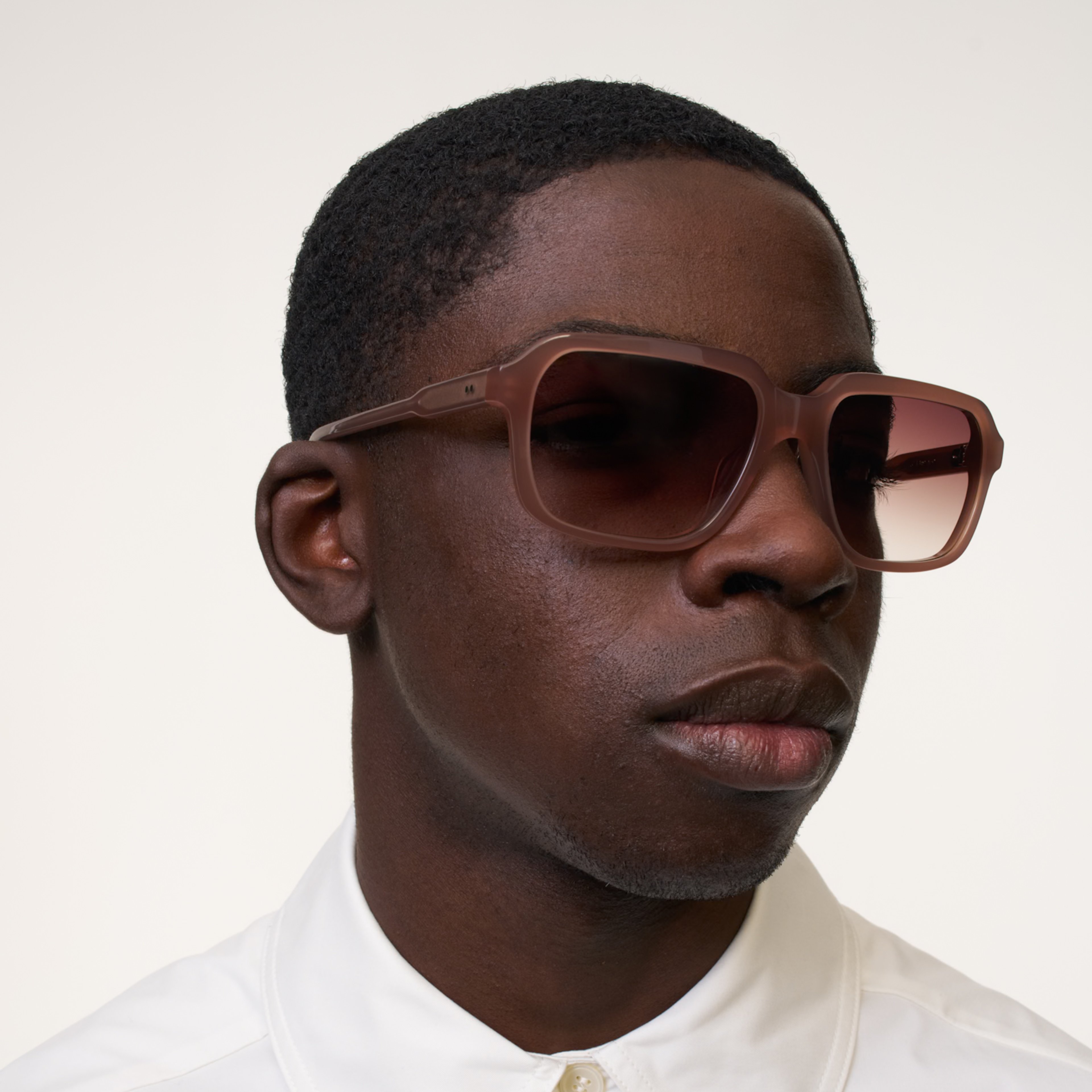 Ace & Tate Solaires | Carrée Acétate in Beige, Marron