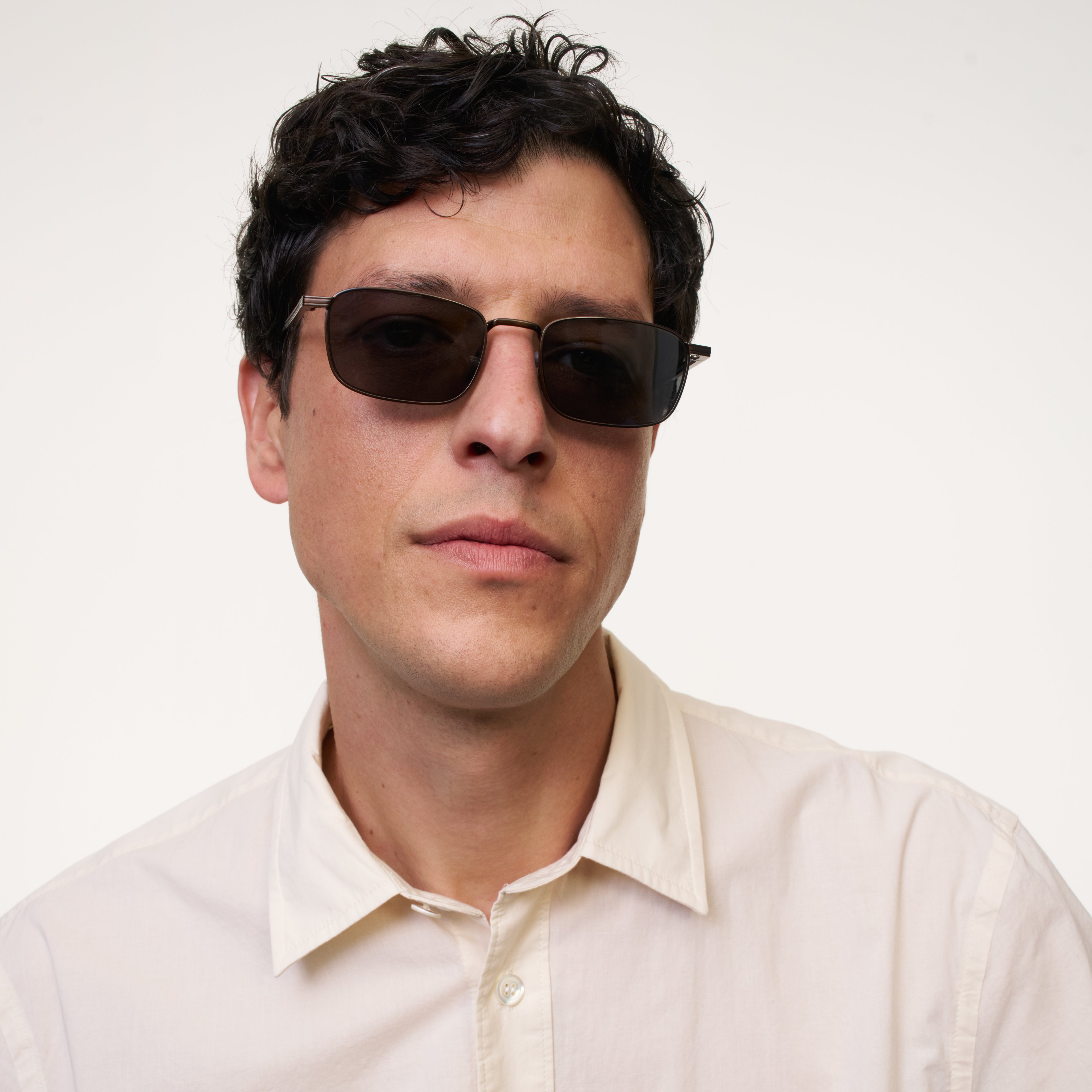 Ace & Tate Sunglasses | Rectangle Metal in Brown