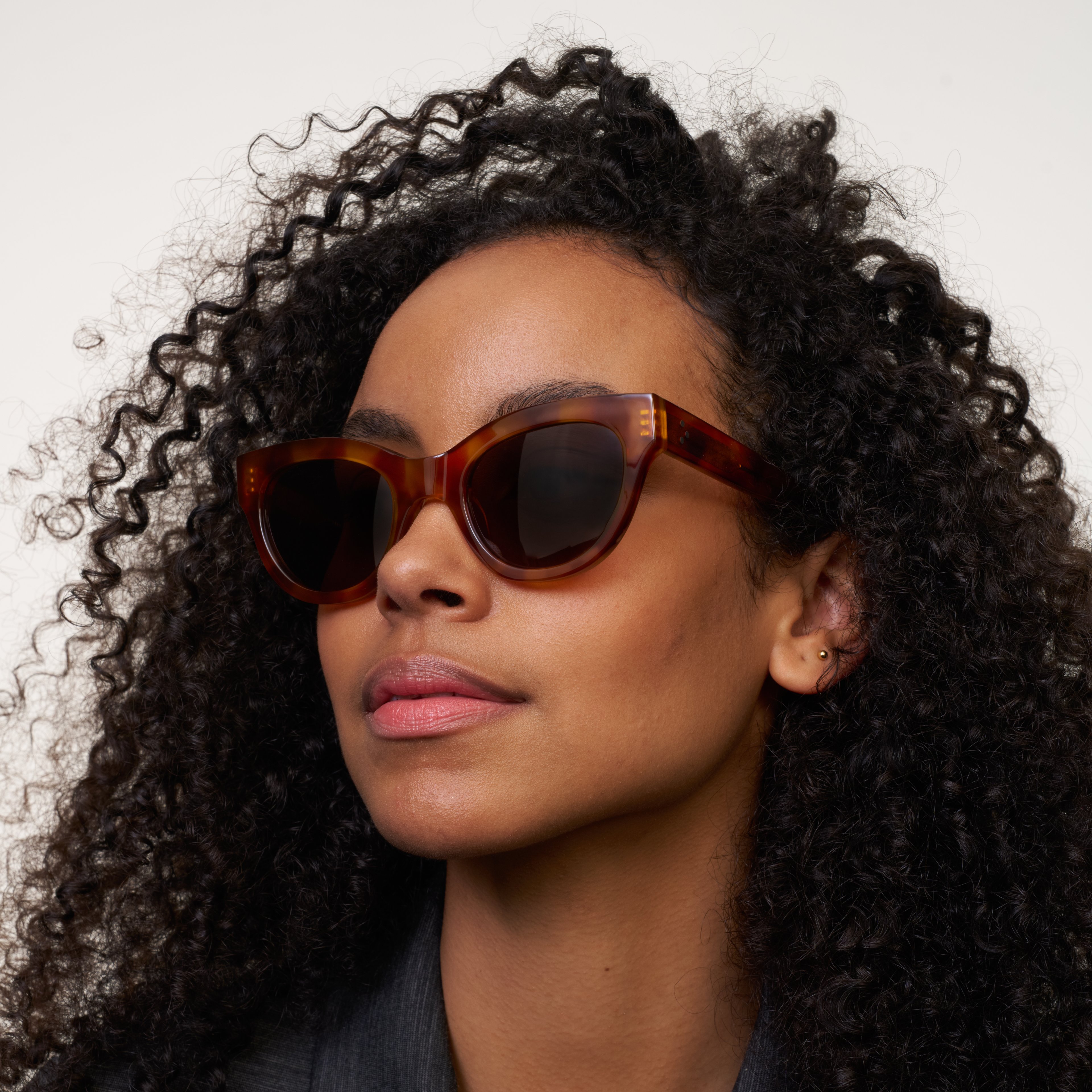 Ace & Tate Sunglasses | Round Acetate in Brown