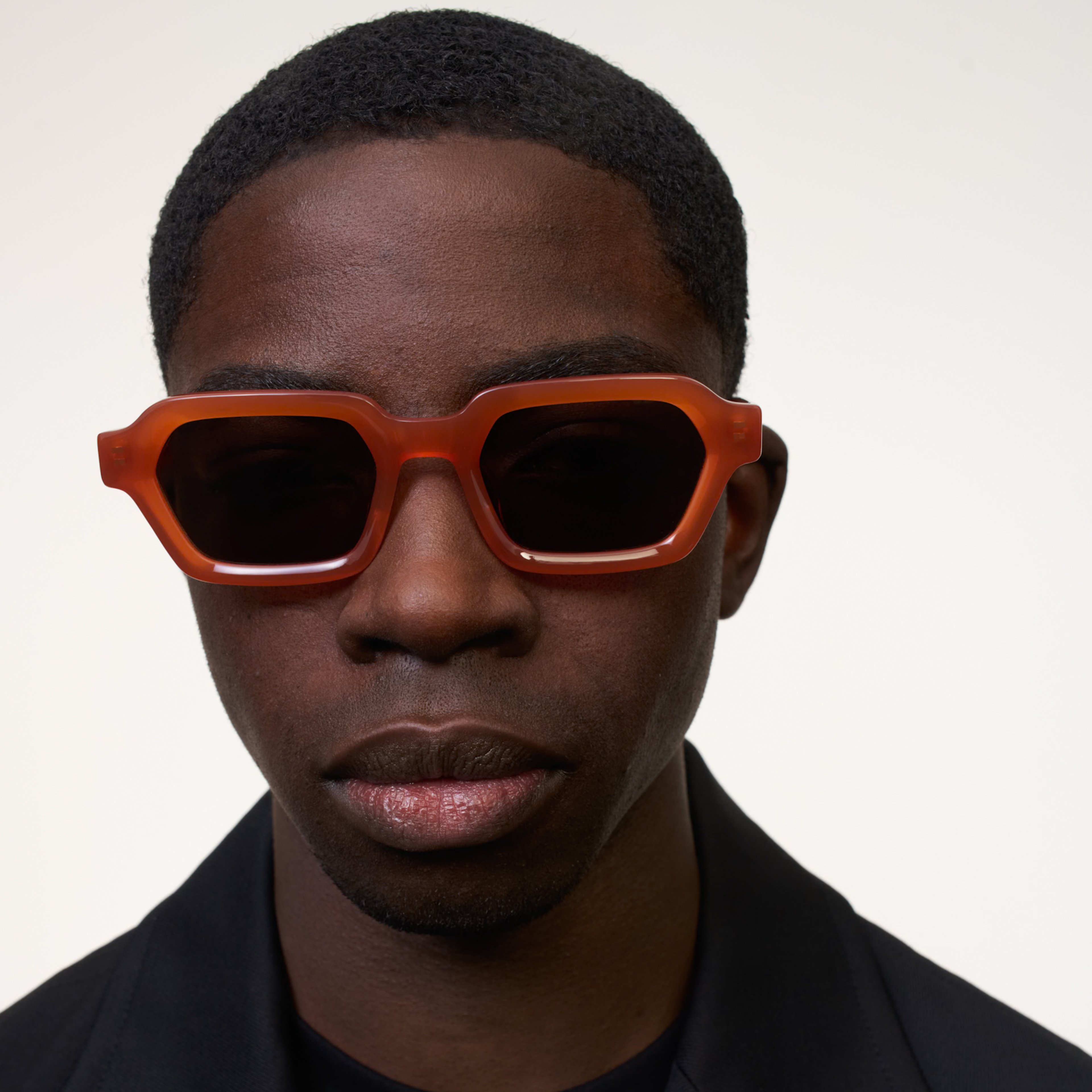 Ace & Tate Sunglasses | Rectangle Acetate in Orange