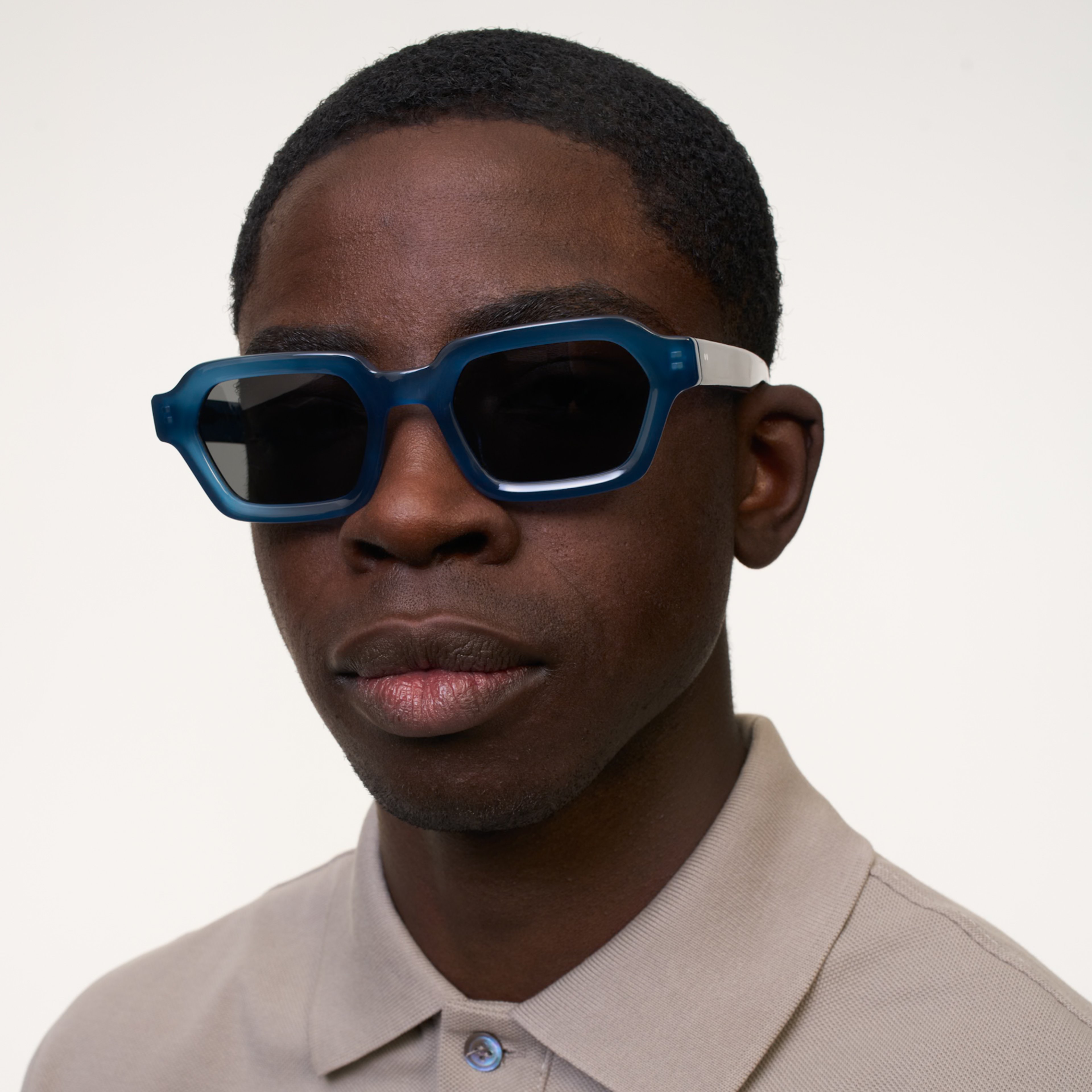 Ace & Tate Sunglasses | Rectangle Acetate in Blue