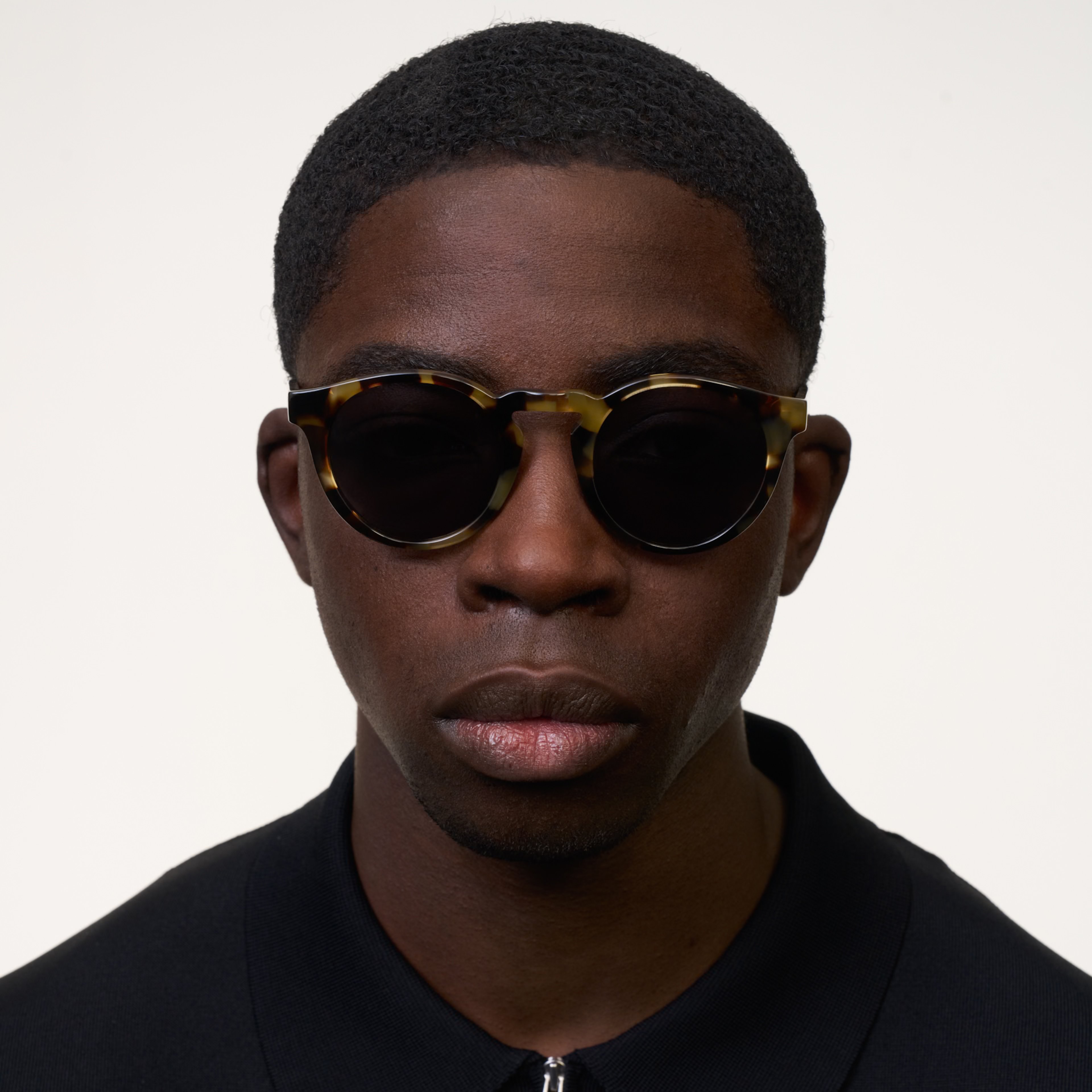 Ace & Tate Solaires | Ronde Acétate in Marron, Jaune