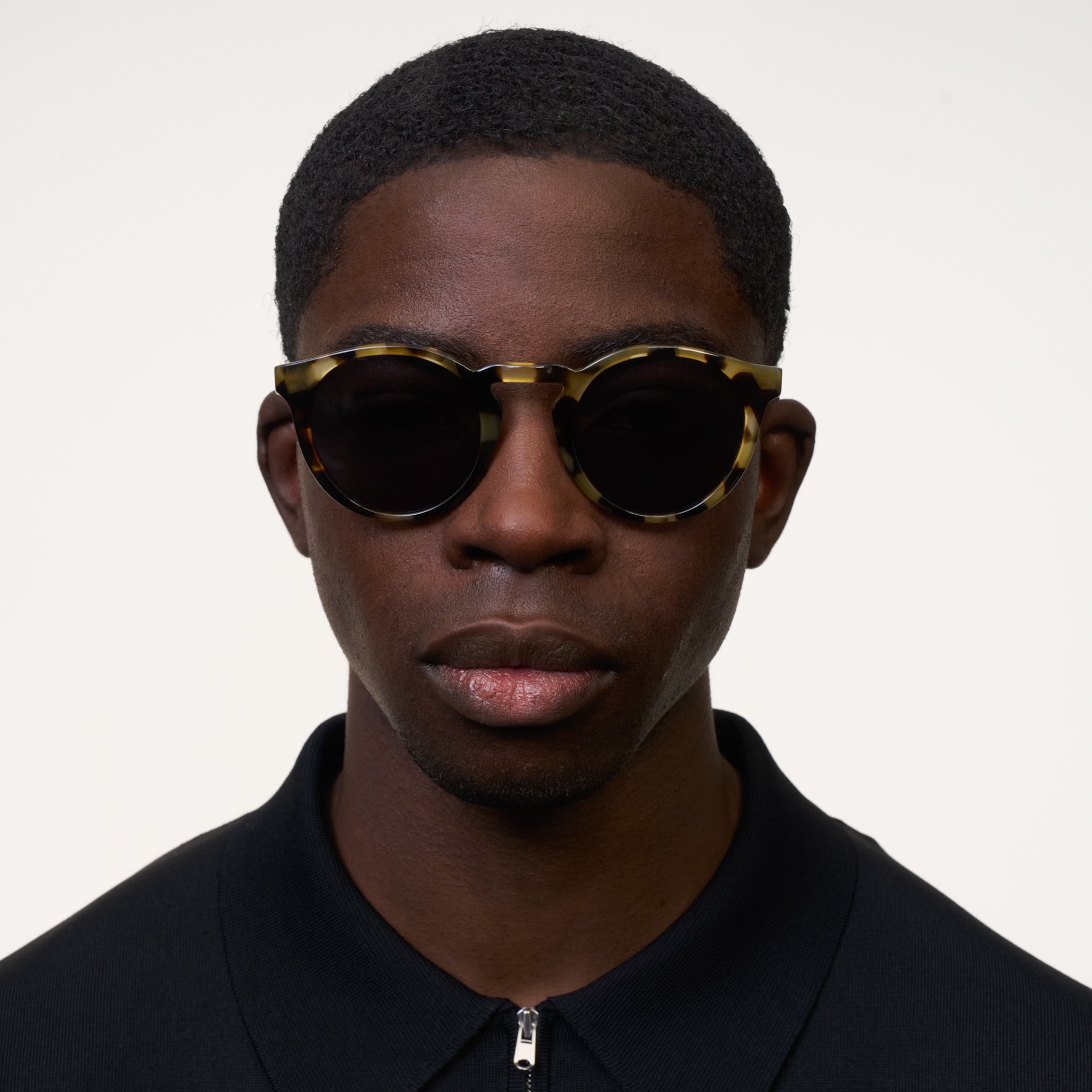 Ace & Tate Solaires | Ronde Acétate in Marron, Jaune
