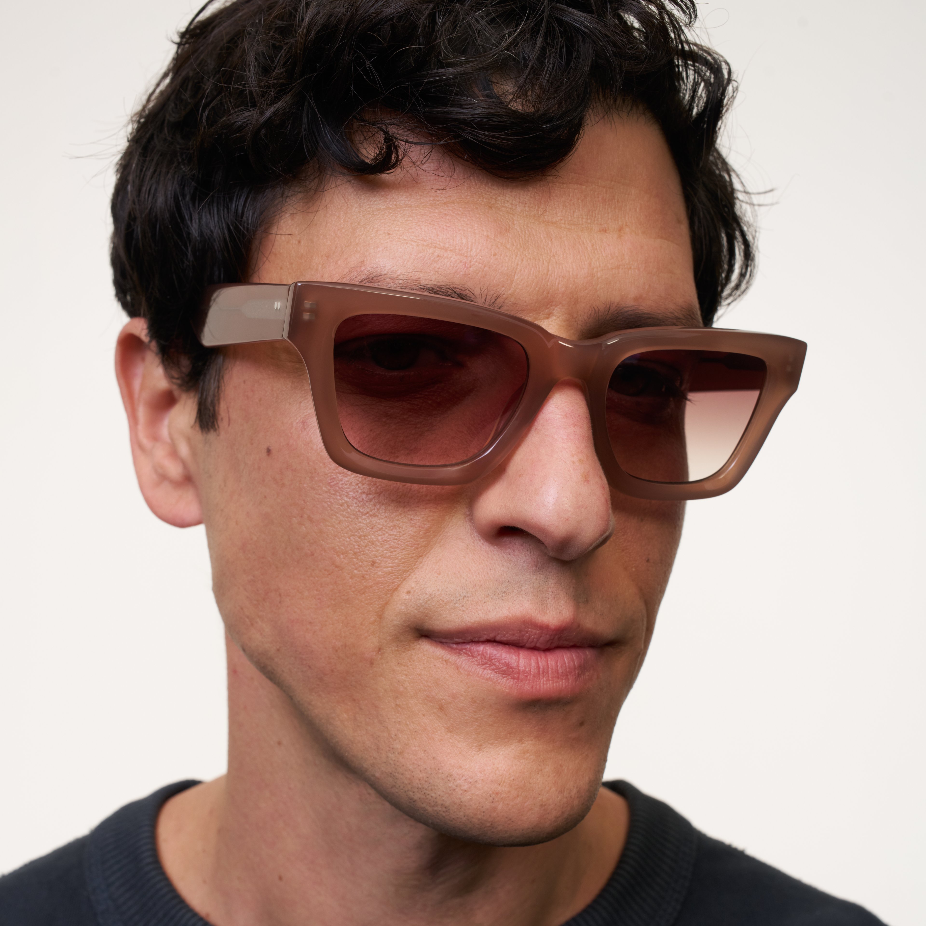 Ace & Tate Sunglasses | Square Acetate in Beige, Brown