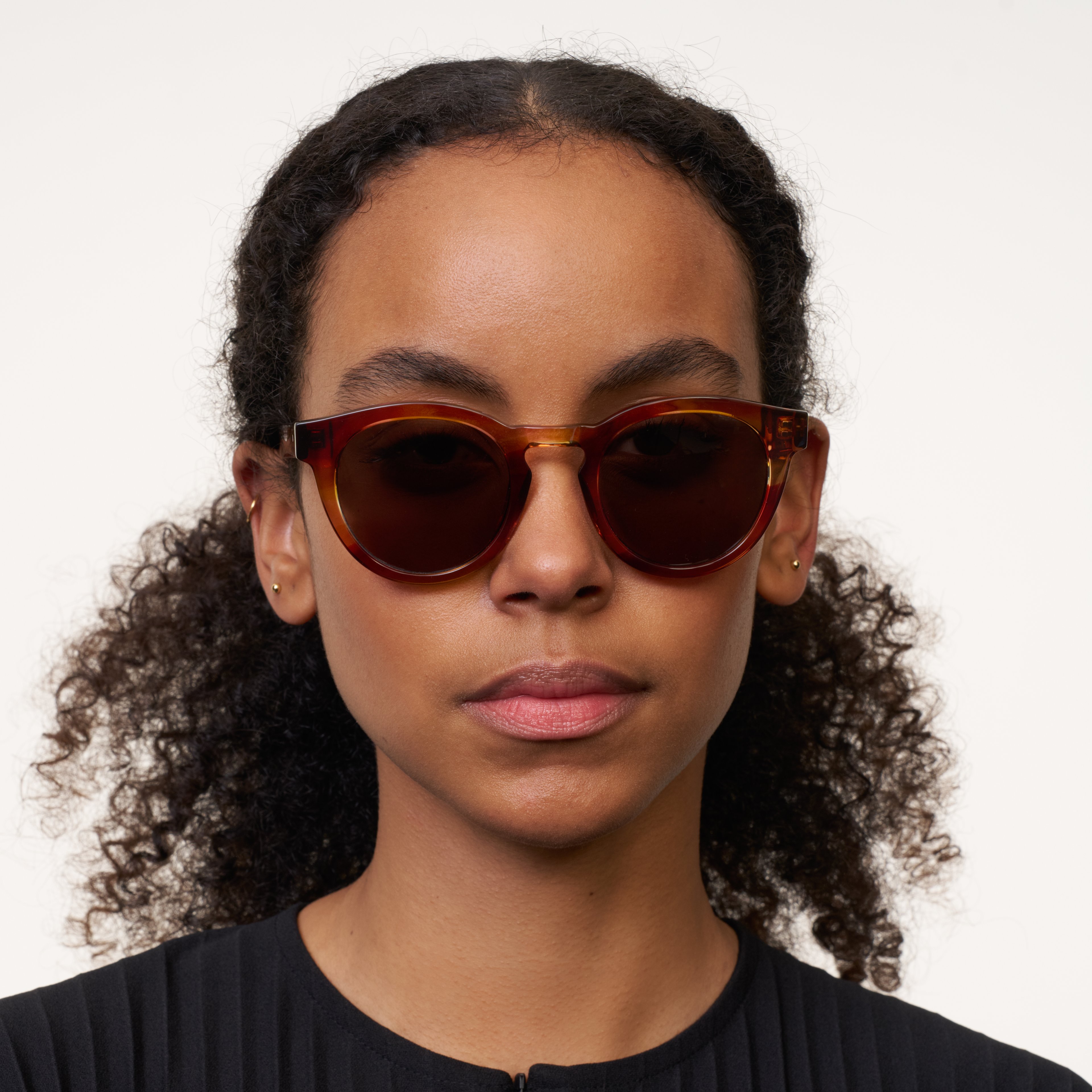 Ace & Tate Sonnenbrillen | Rund Acetat in Braun, Rot