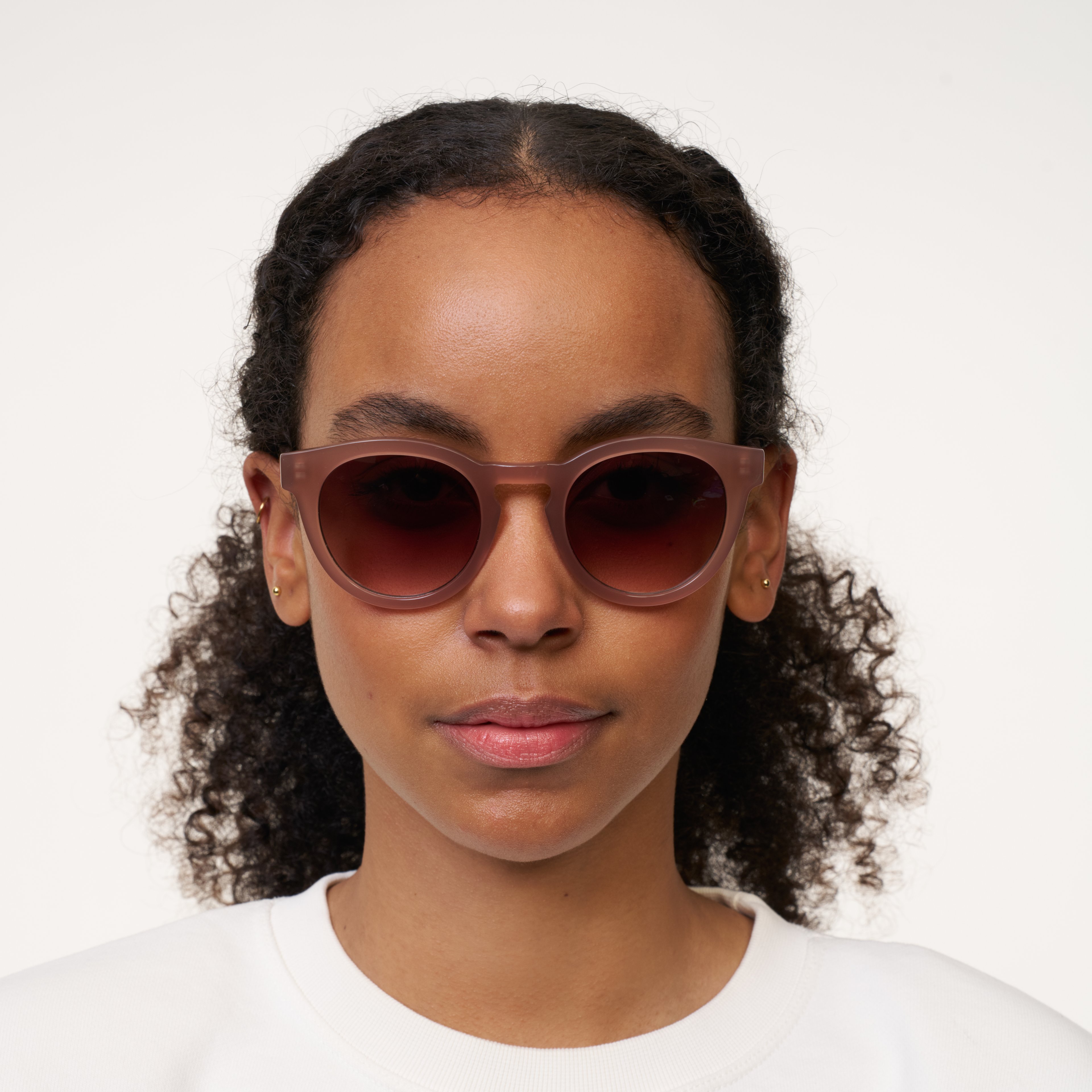 Ace & Tate Sonnenbrillen | Rund Acetat in Beige, Braun
