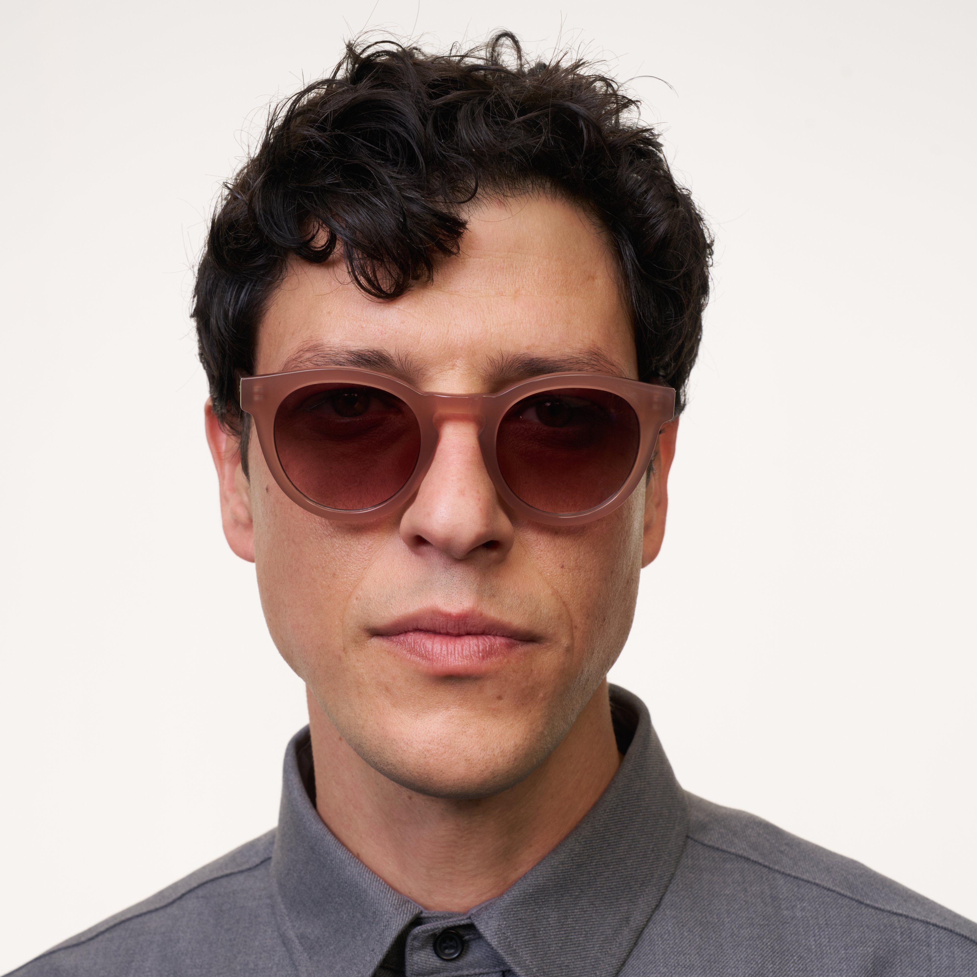 Ace & Tate Sonnenbrillen | Rund Acetat in Beige, Braun