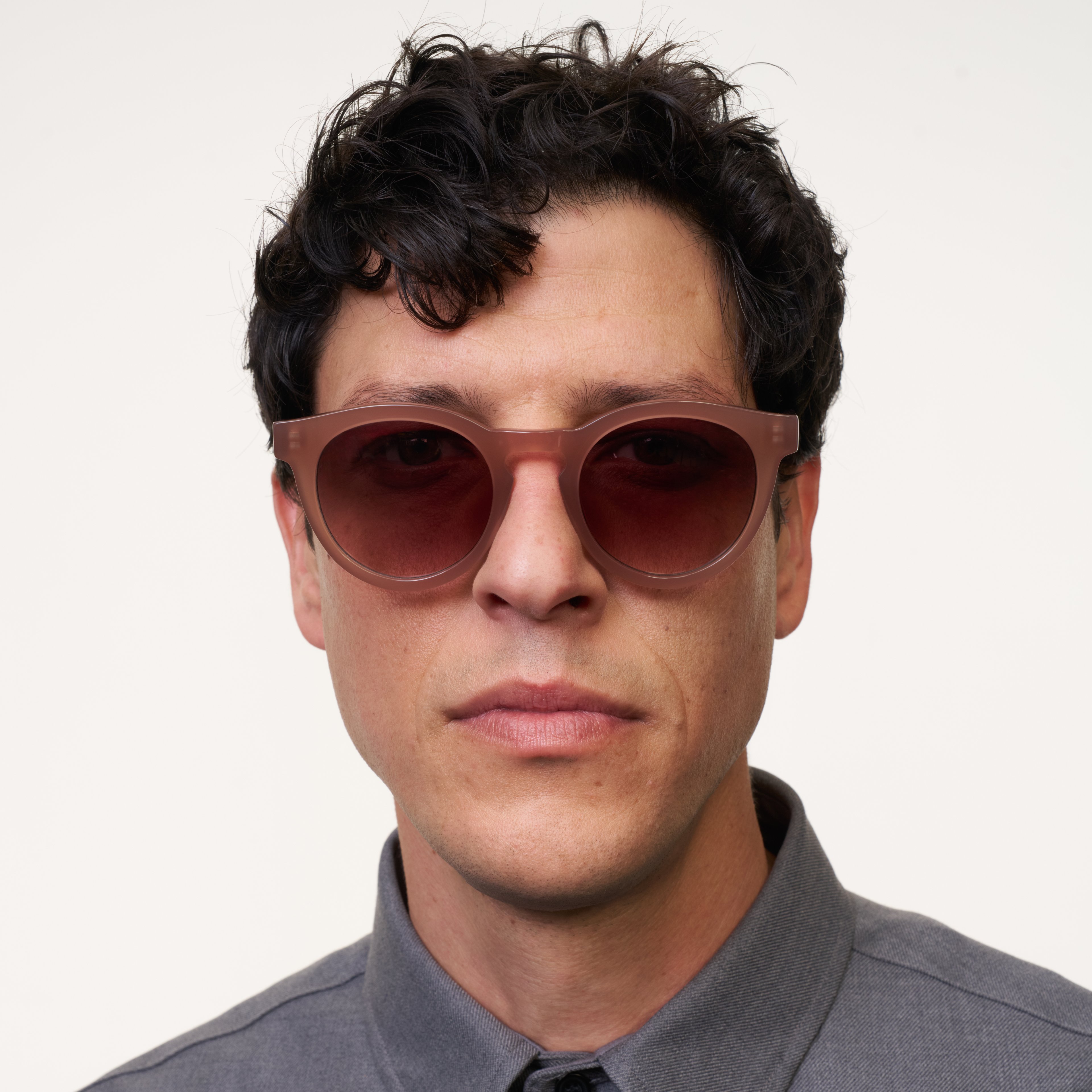 Ace & Tate Sonnenbrillen | Rund Acetat in Beige, Braun