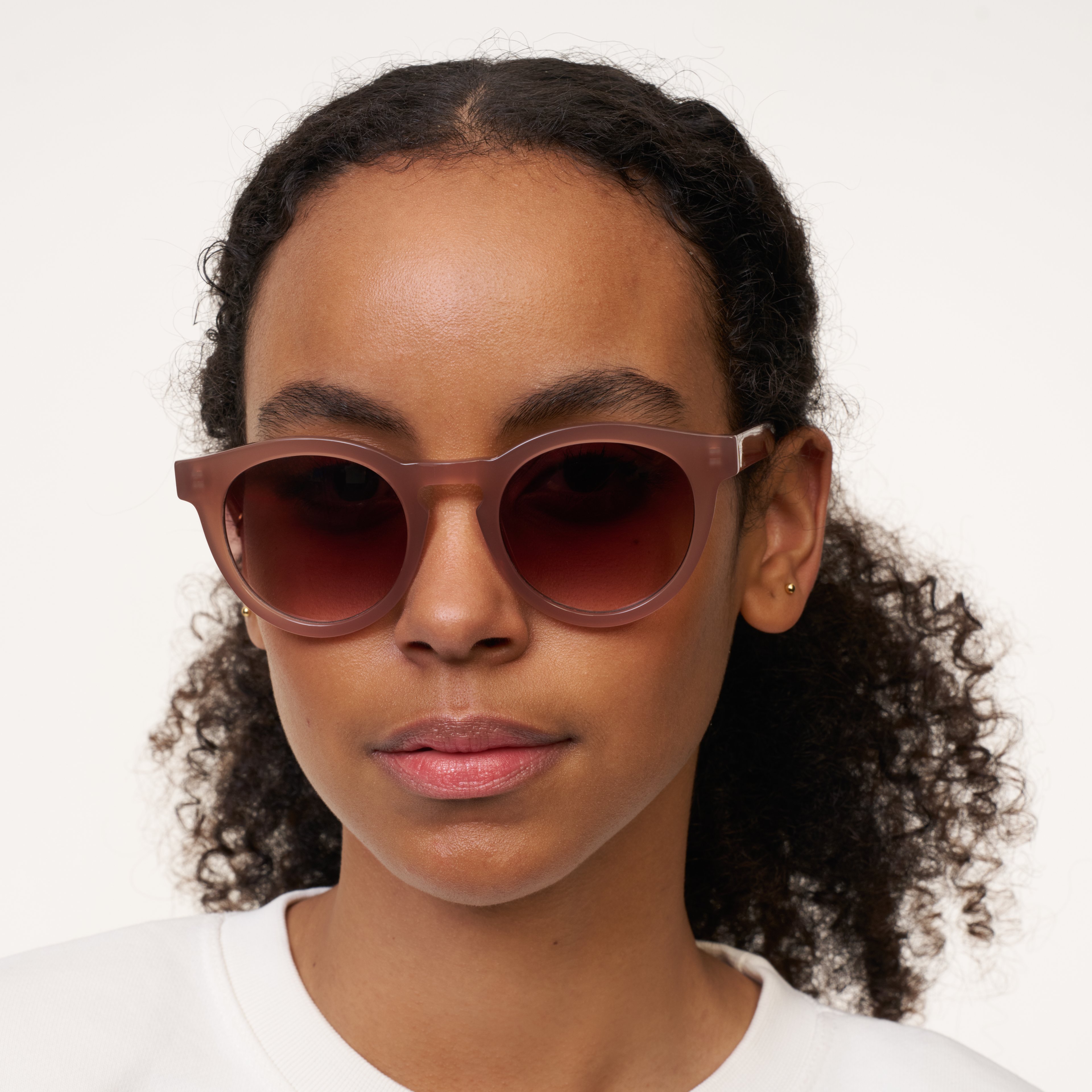 Ace & Tate Sonnenbrillen | Rund Acetat in Beige, Braun