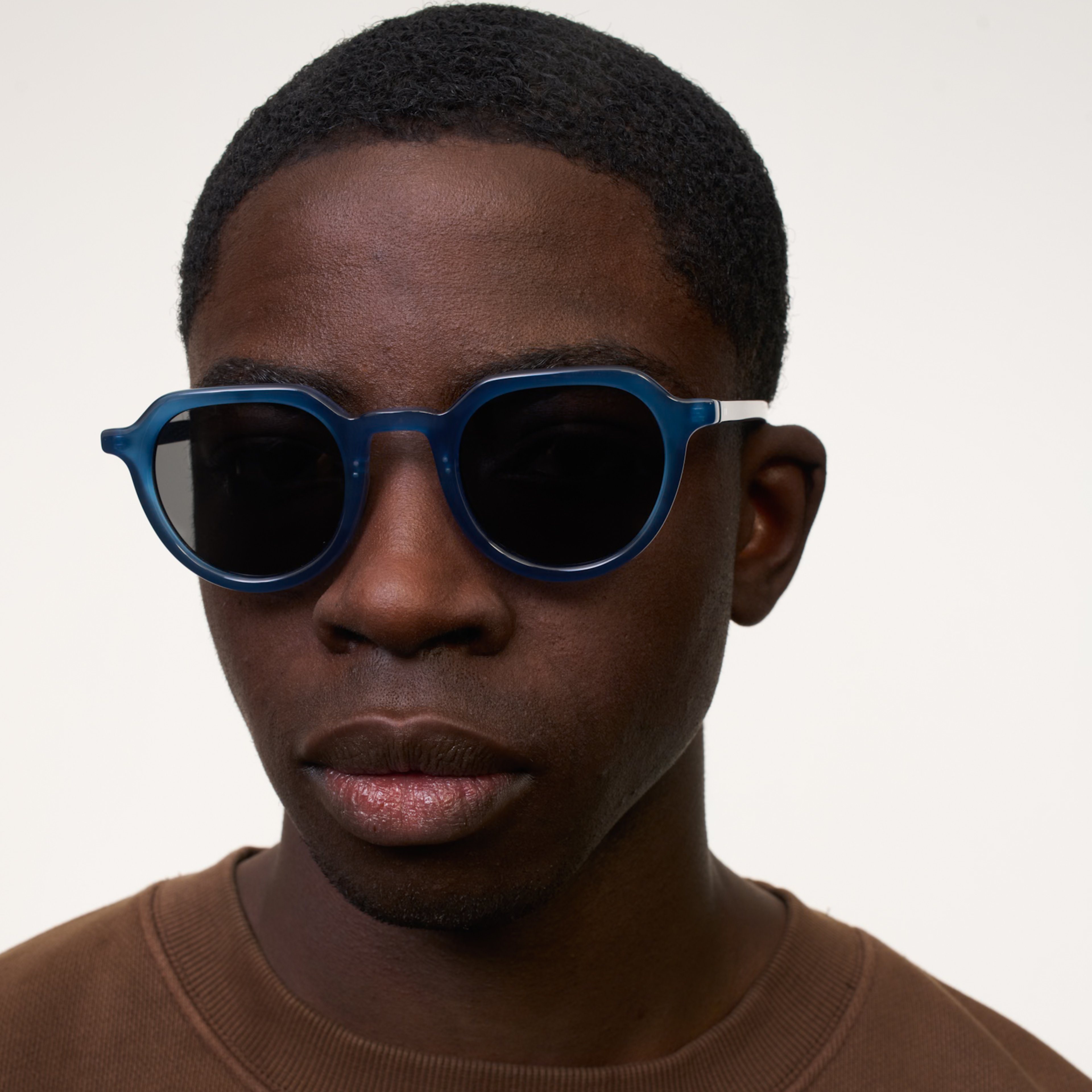 Ace & Tate Sunglasses | Round Acetate in Blue