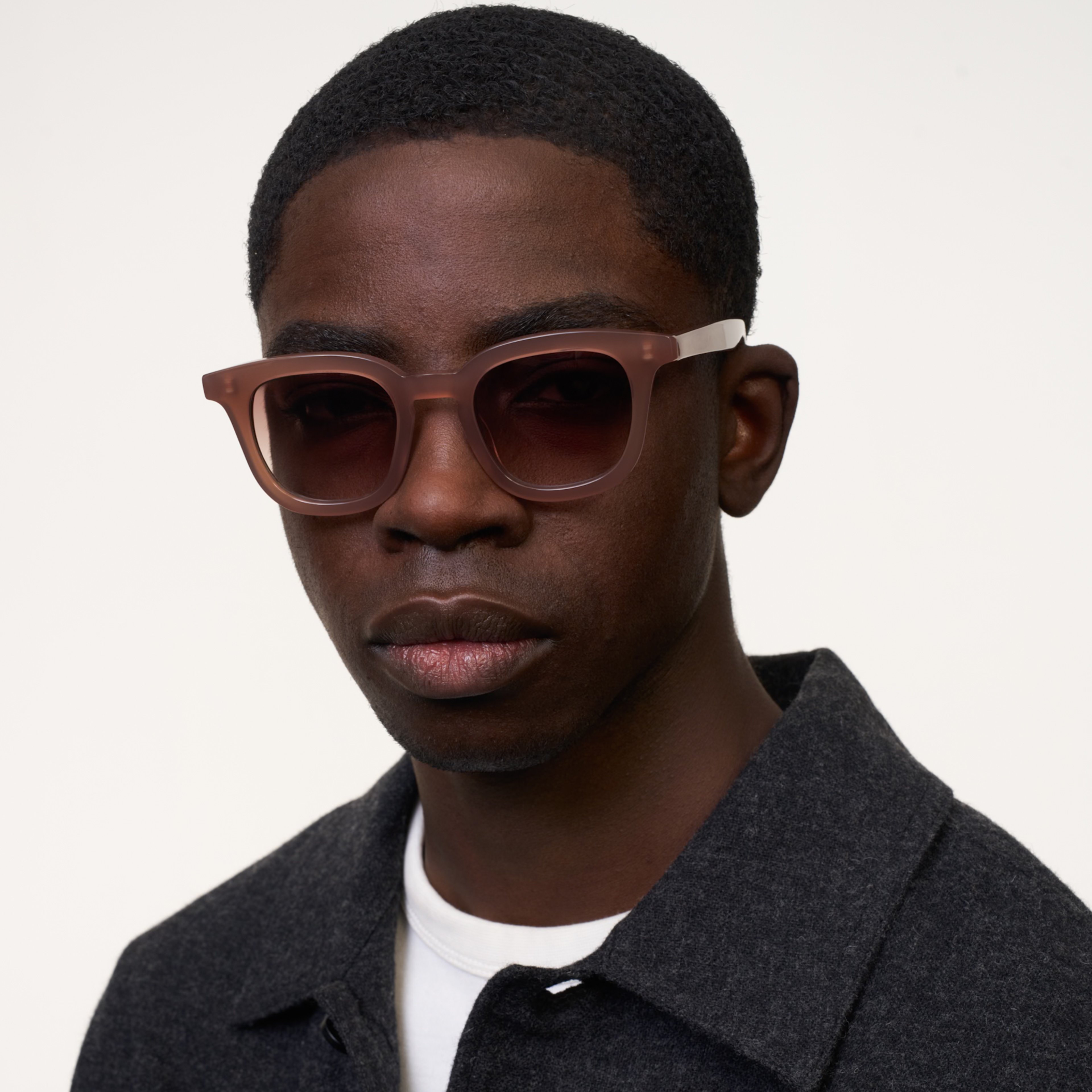 Ace & Tate Sunglasses | Square Acetate in Beige, Brown