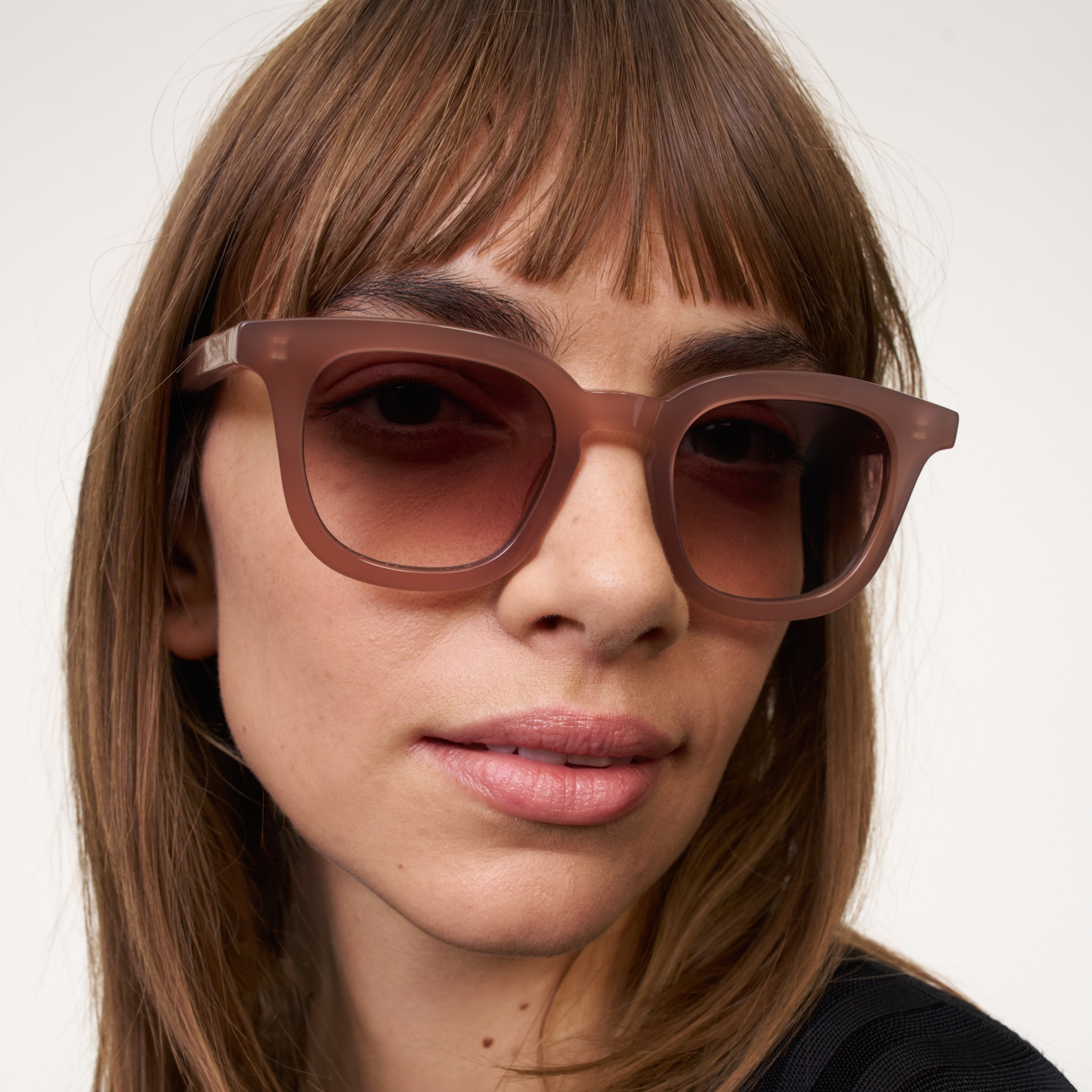 Ace & Tate Sunglasses | Square Acetate in Beige, Brown