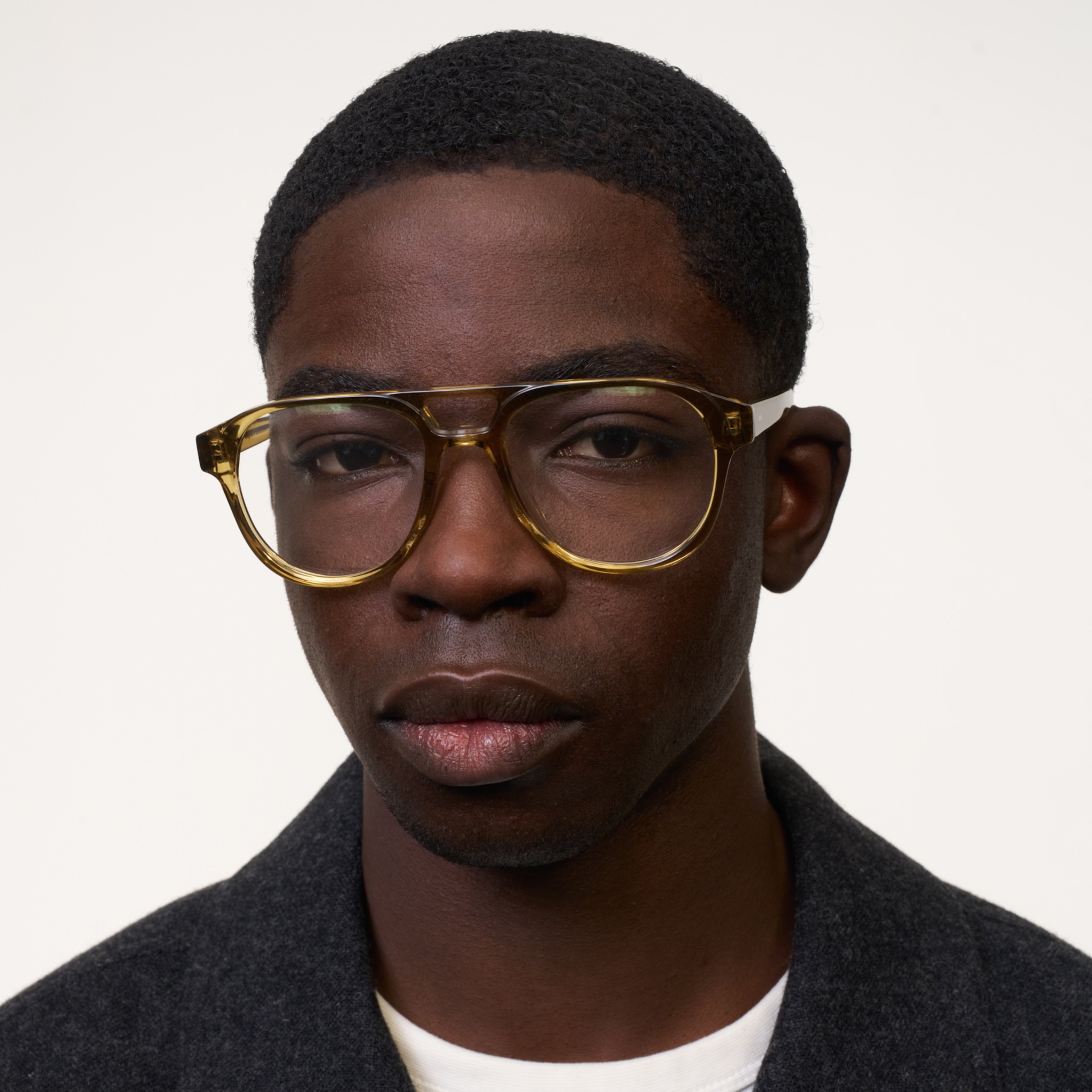 Ace & Tate Glasses | Oval Acetate in Yellow