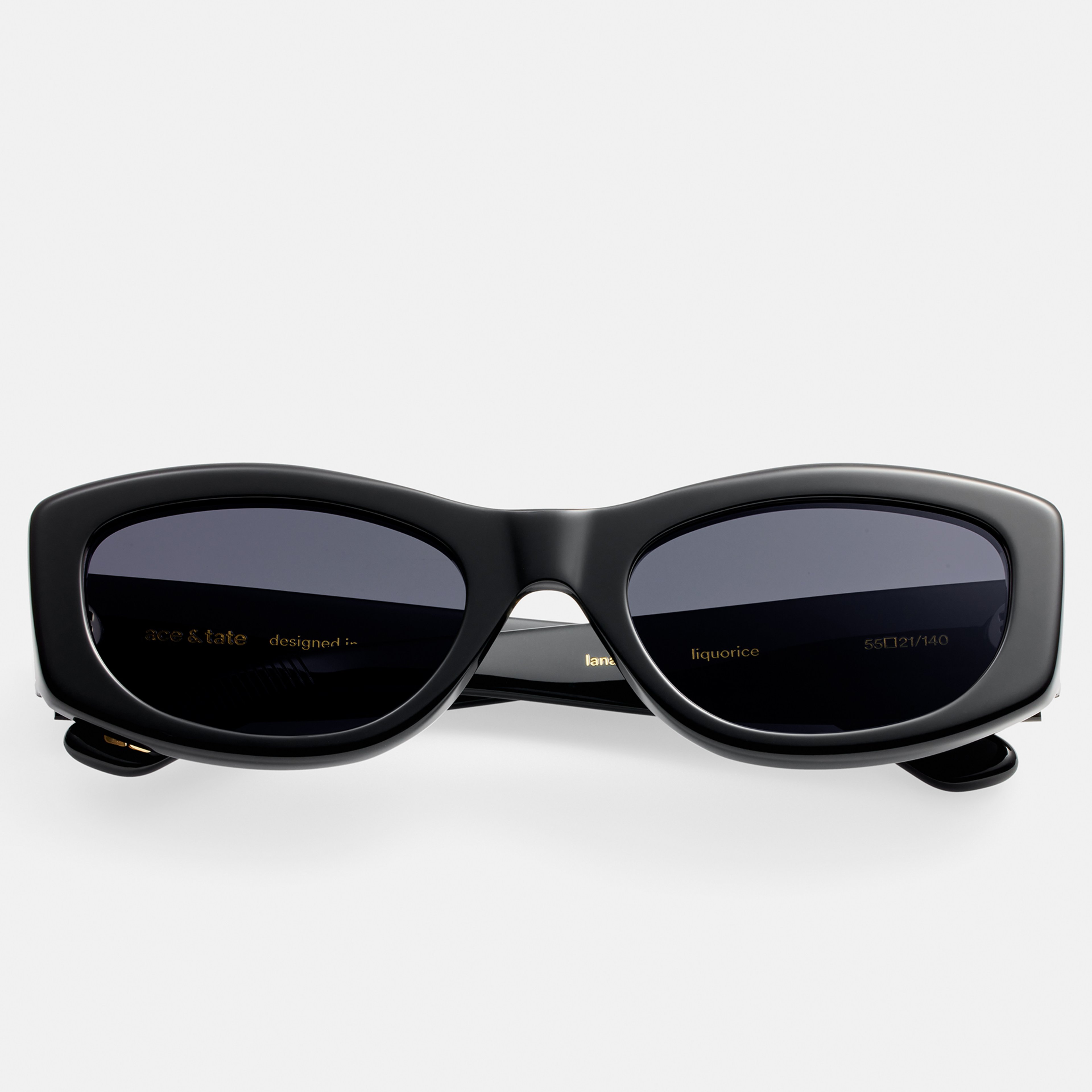 Ace & Tate Sonnenbrillen | Rechteckig Acetat in Schwarz