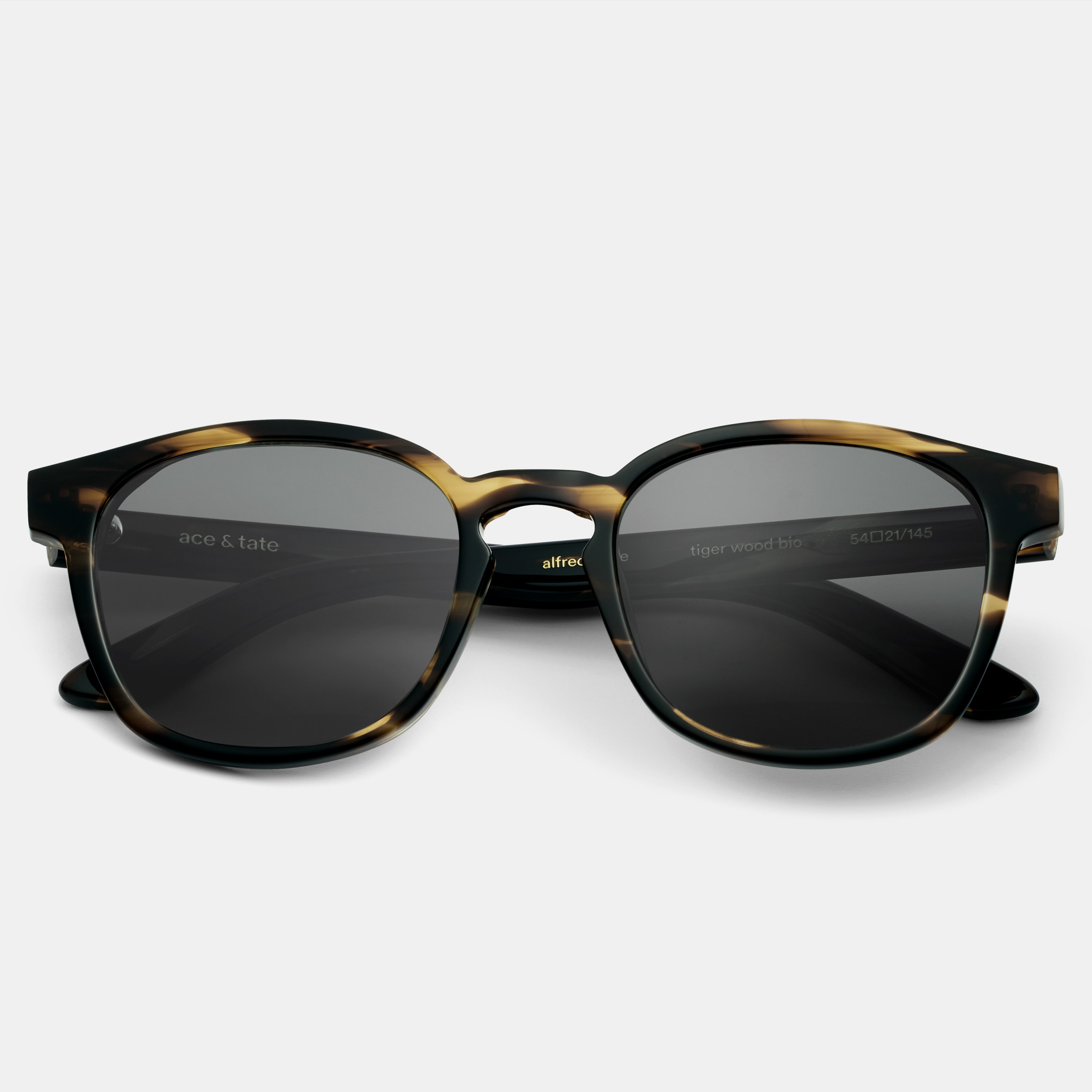 Alfred Large Tigerwood | Square Acetate Sunglasses | Ace & Tate Alfred Large Tigerwood | Square Acetate Sunglasses | Ace & Tate