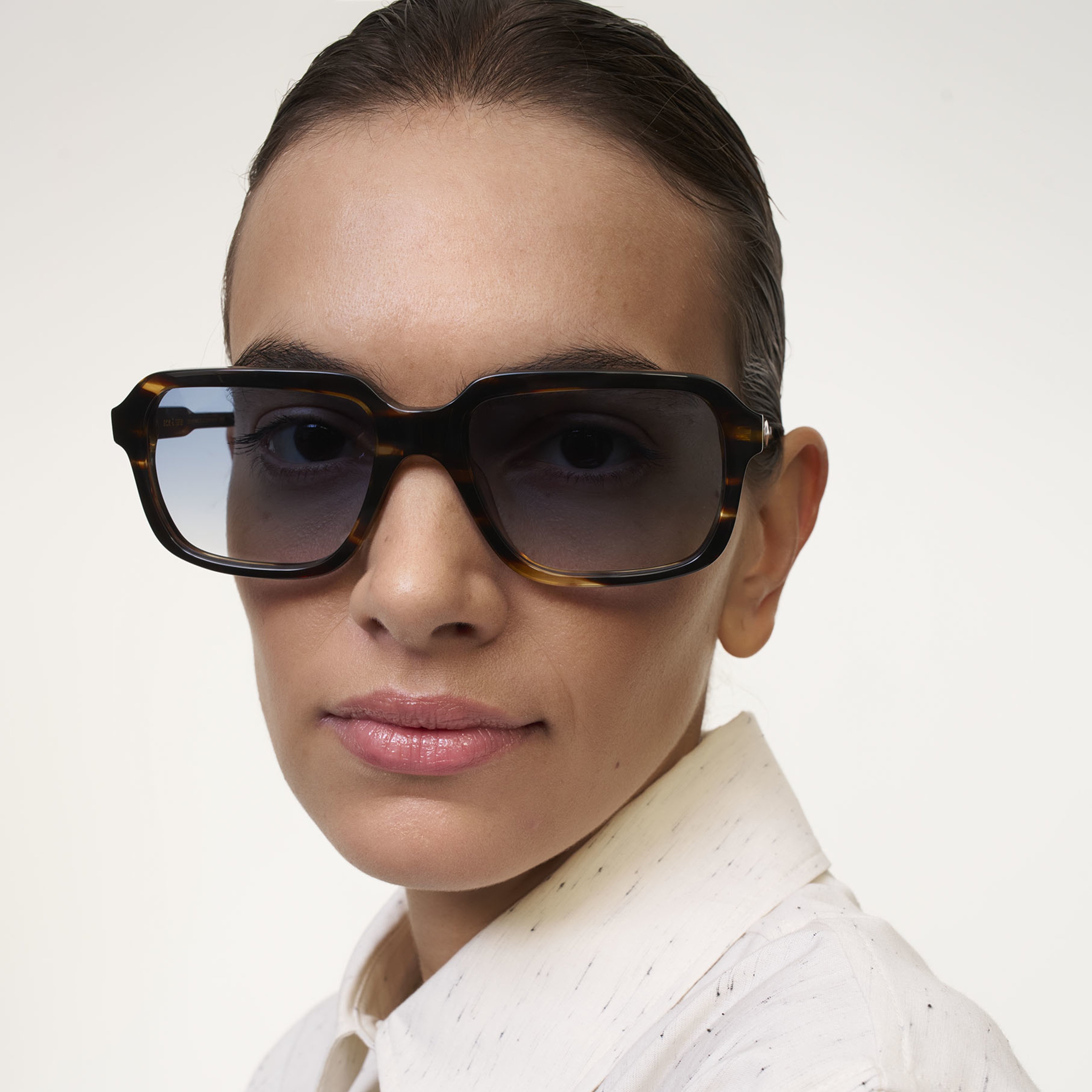 Ace & Tate Sonnenbrillen | Quadratisch Acetat in Braun, Orange