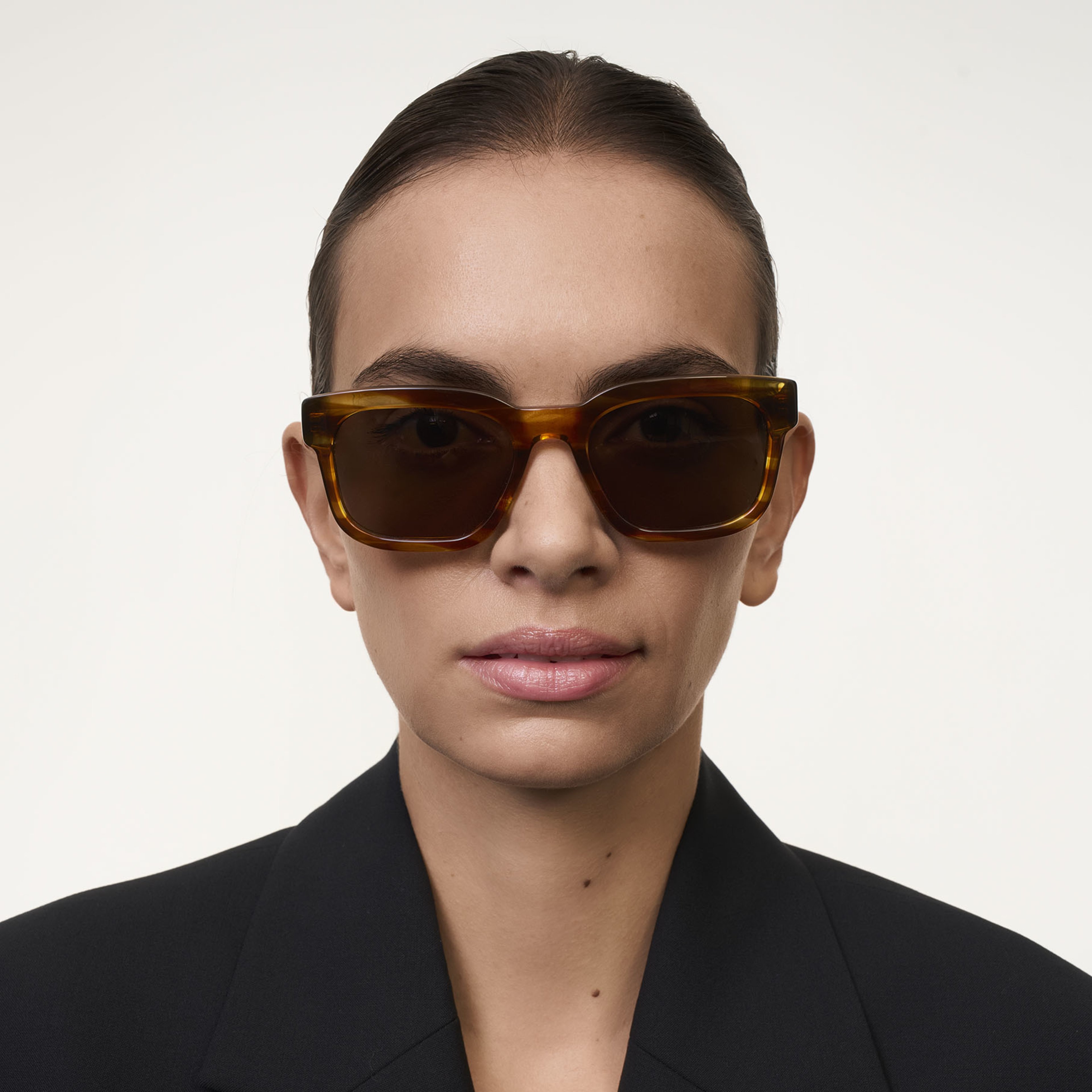 Ace & Tate Sonnenbrillen | Rechteckig Acetat in Braun, Orange
