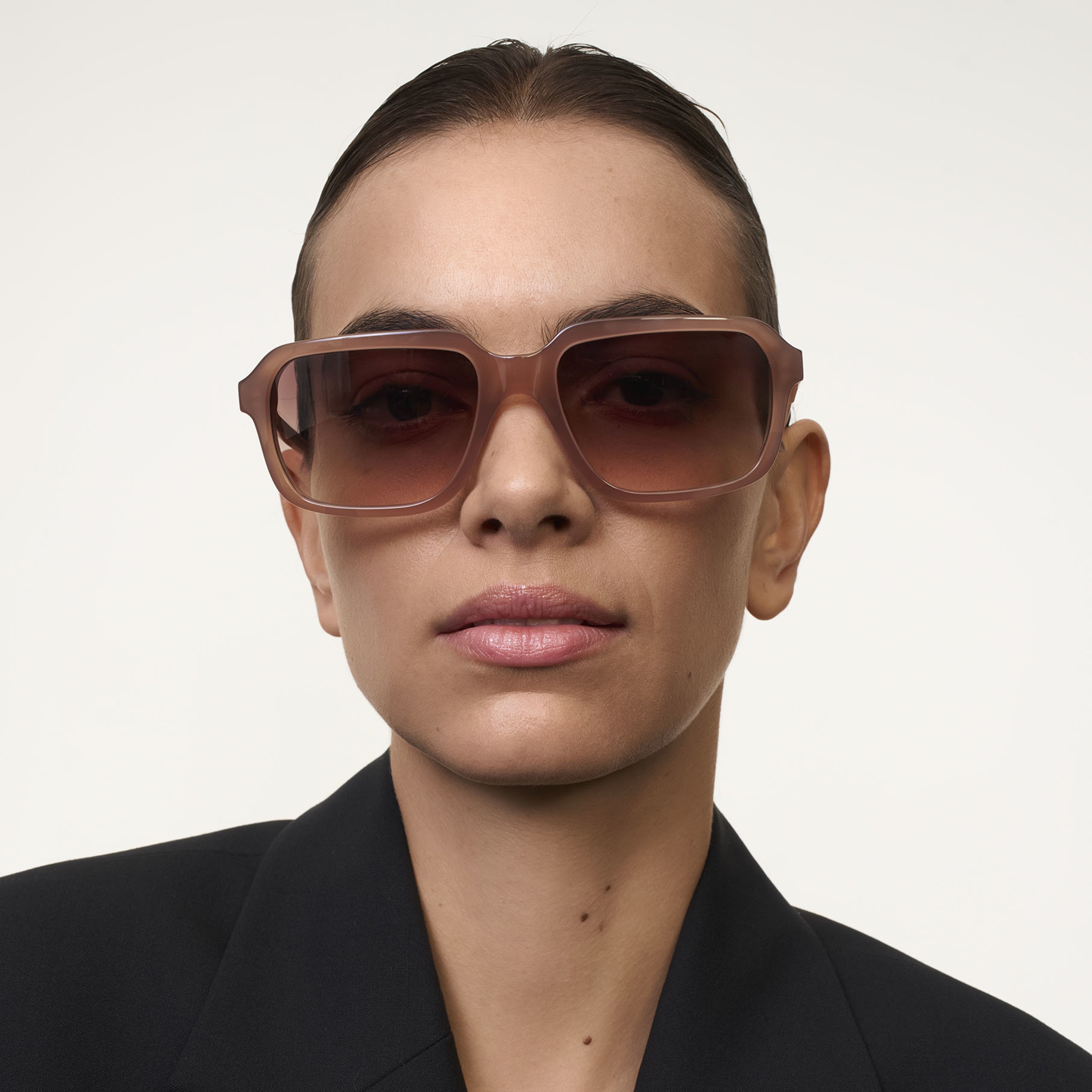 Ace & Tate Solaires | Carrée Acétate in Beige, Marron