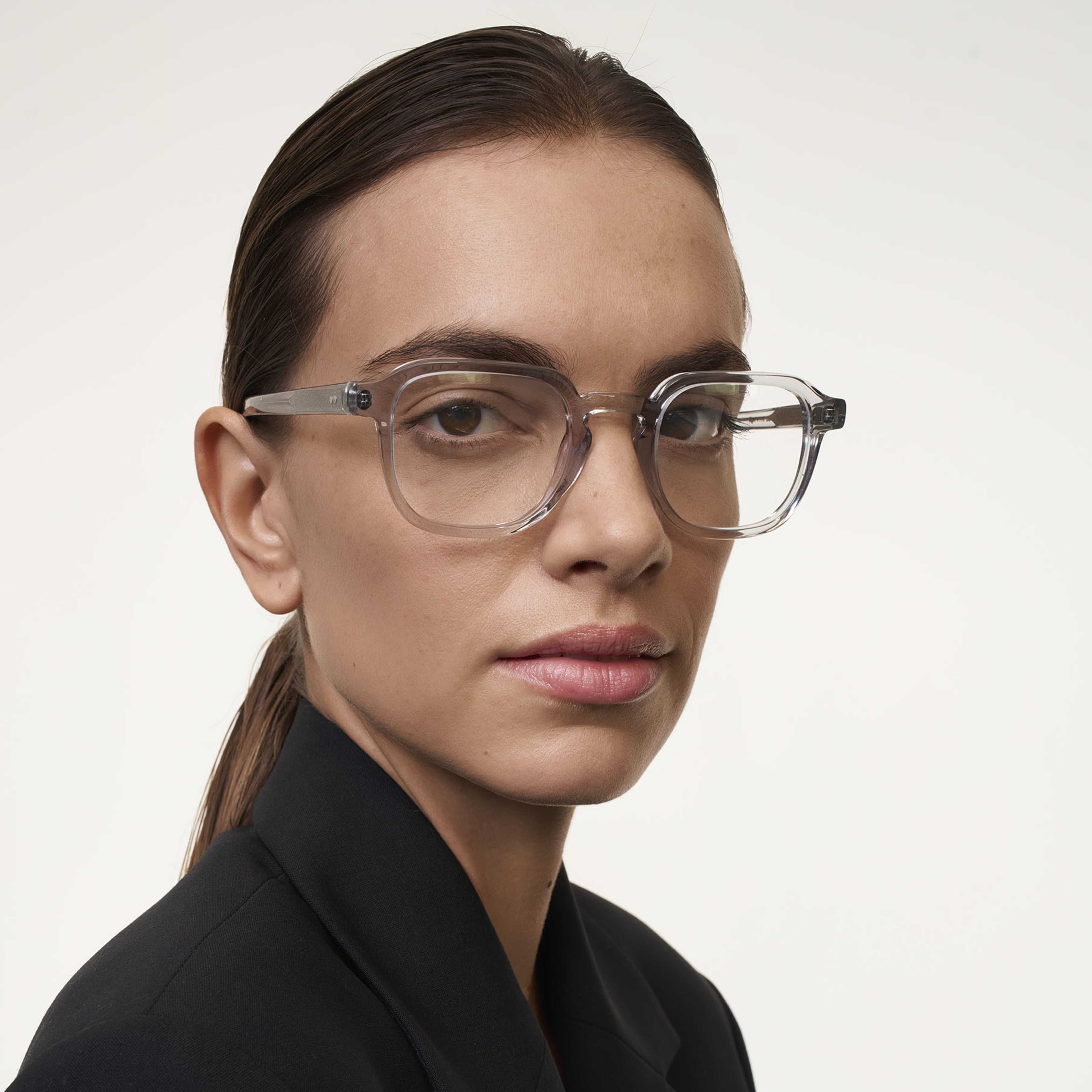 Ace & Tate Glasses |  Acetate in Clear, Grey