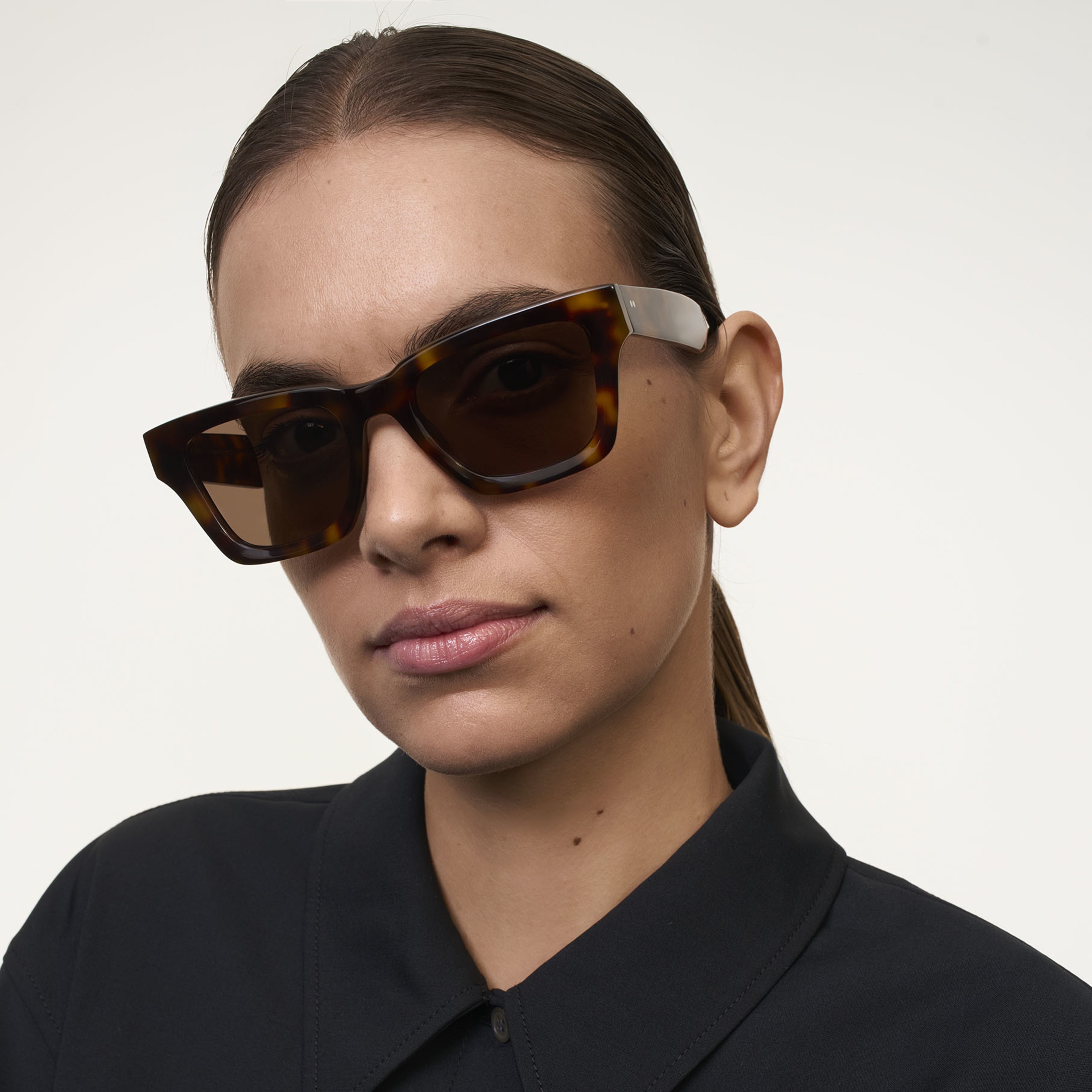 Ace & Tate Sunglasses | Square Acetate in Black, Brown