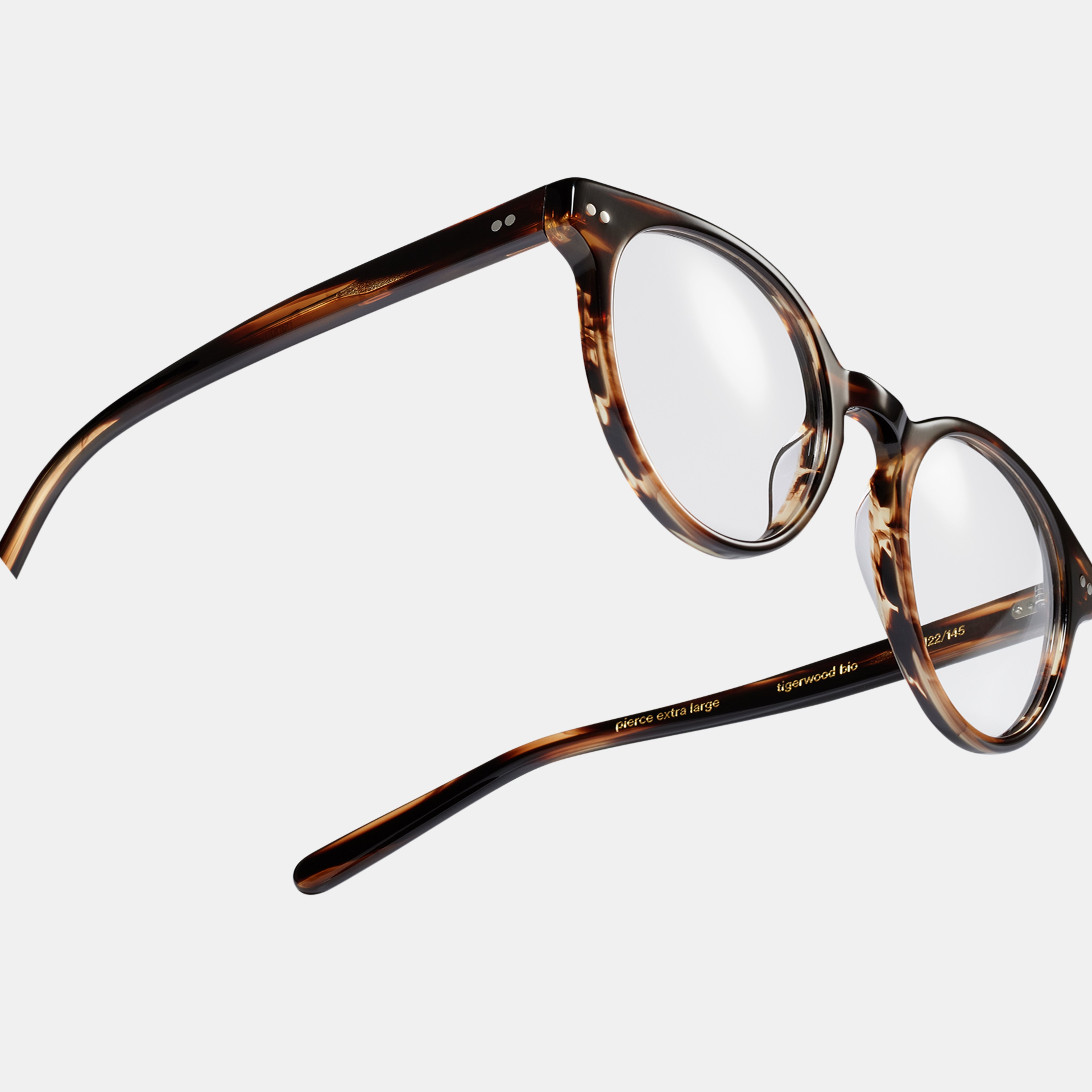 Ace & Tate Glasses | Round Acetate in Beige, Brown