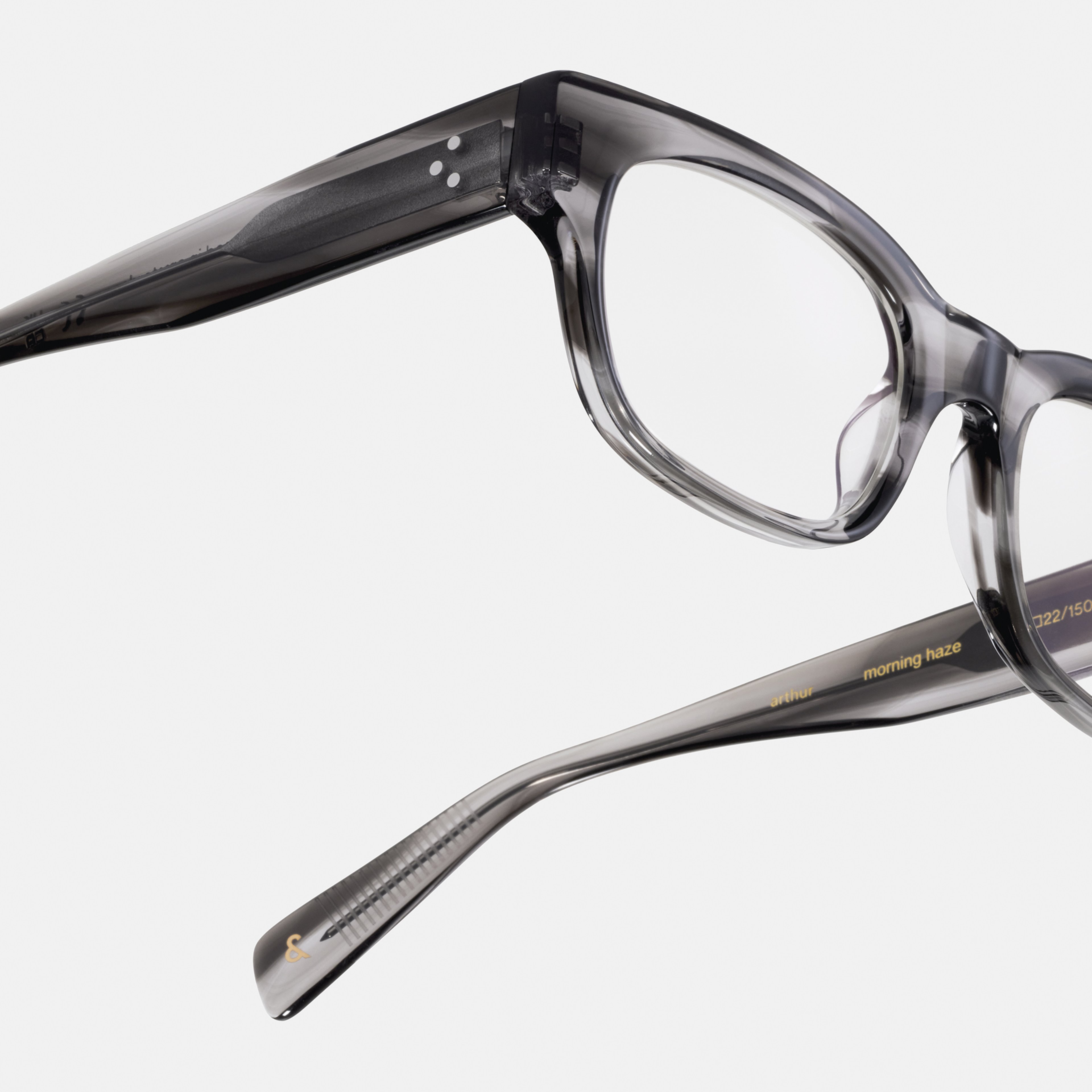 Ace & Tate Glasses | Rectangle Acetate in Clear, Grey