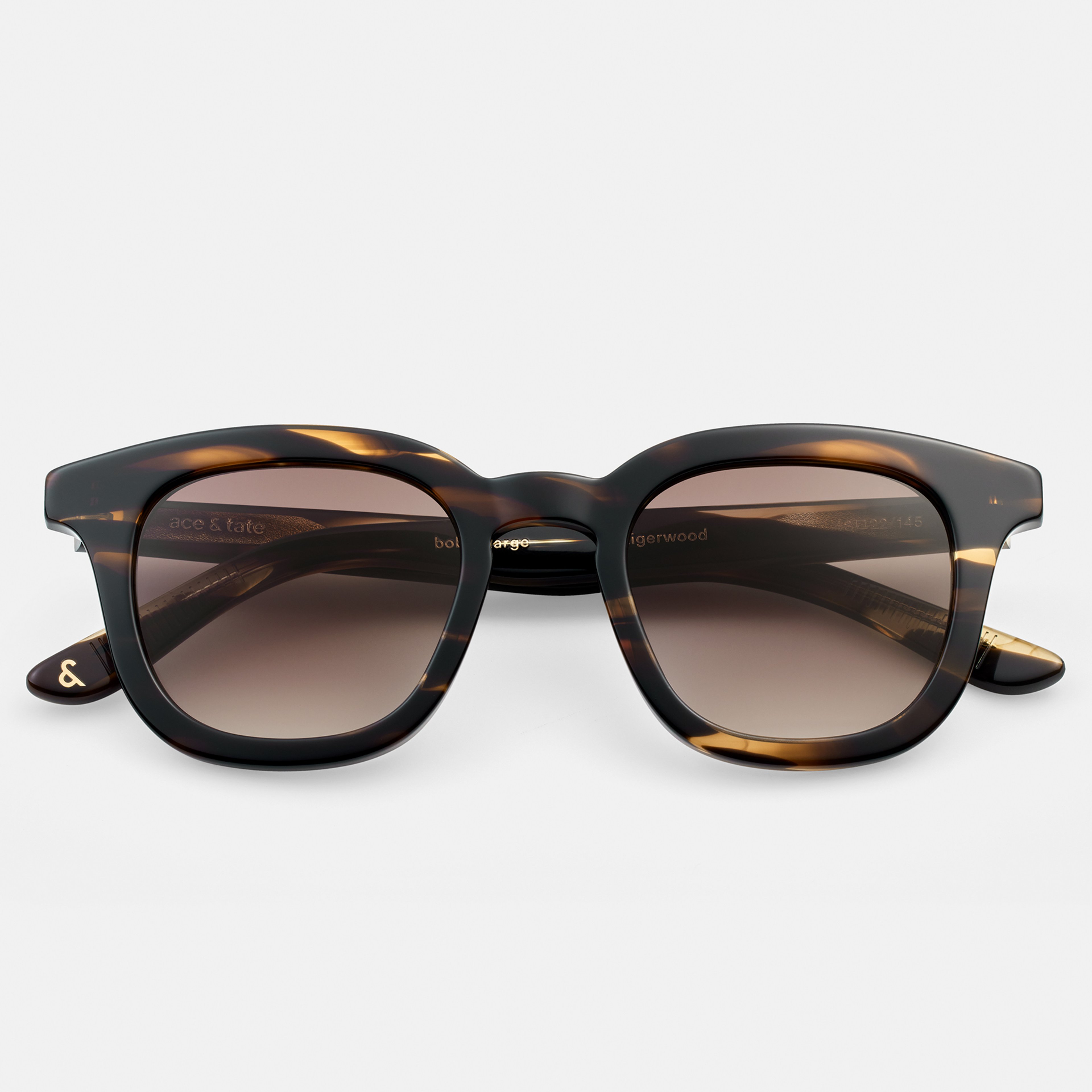 Ace & Tate Sunglasses | Square Acetate in Brown, Orange