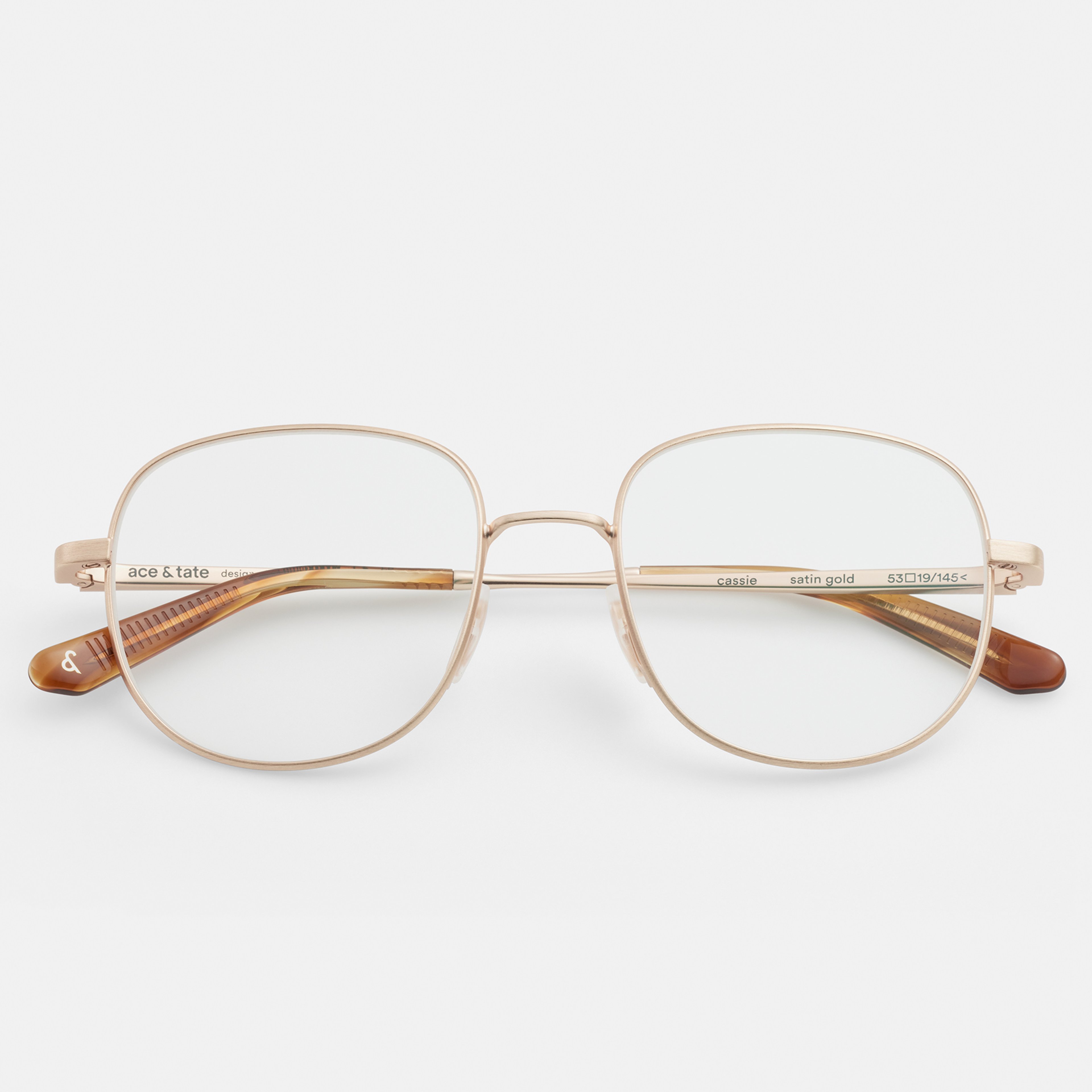 Ace & Tate Glasses | Round Metal in Gold
