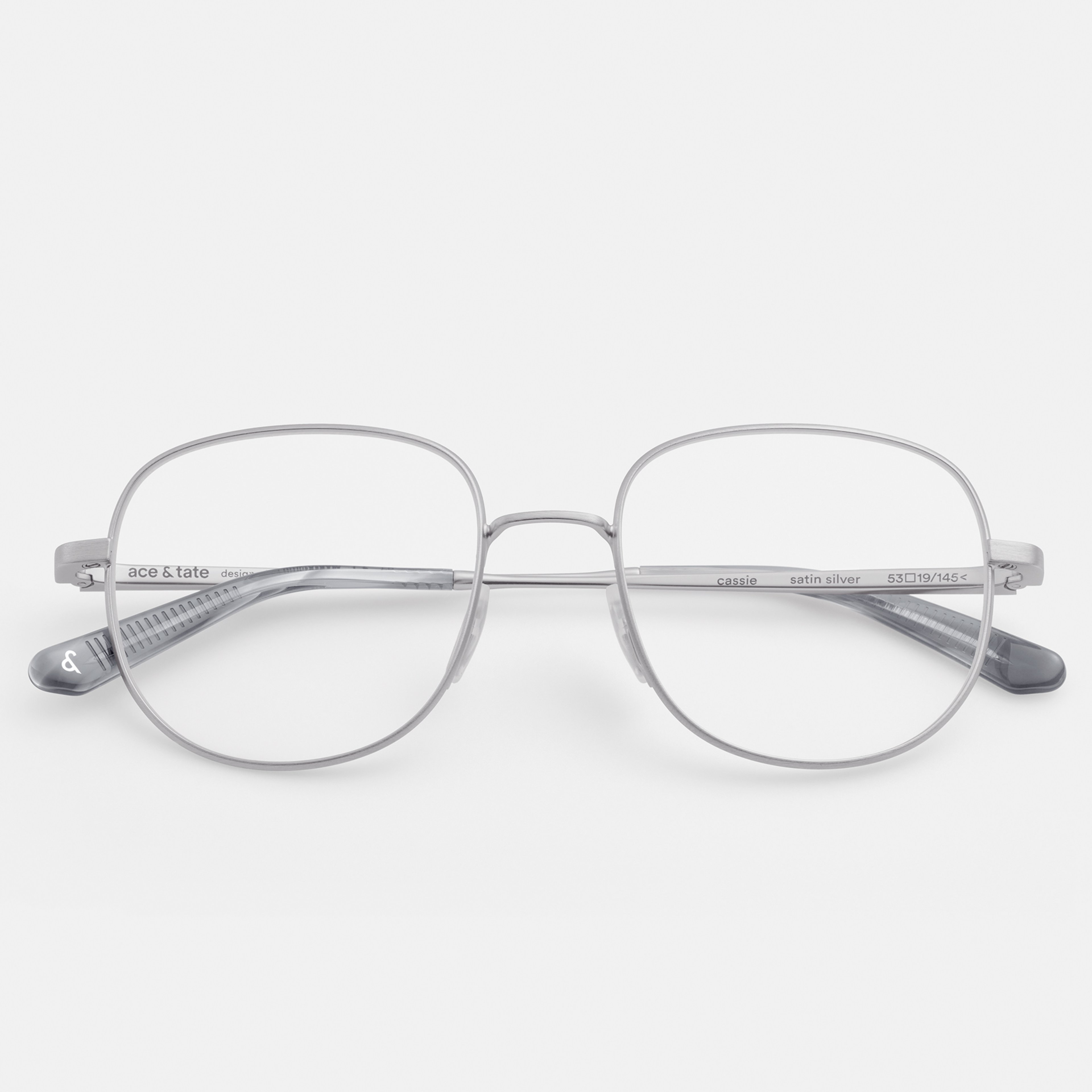 Ace & Tate Glasses | Round Metal in Silver