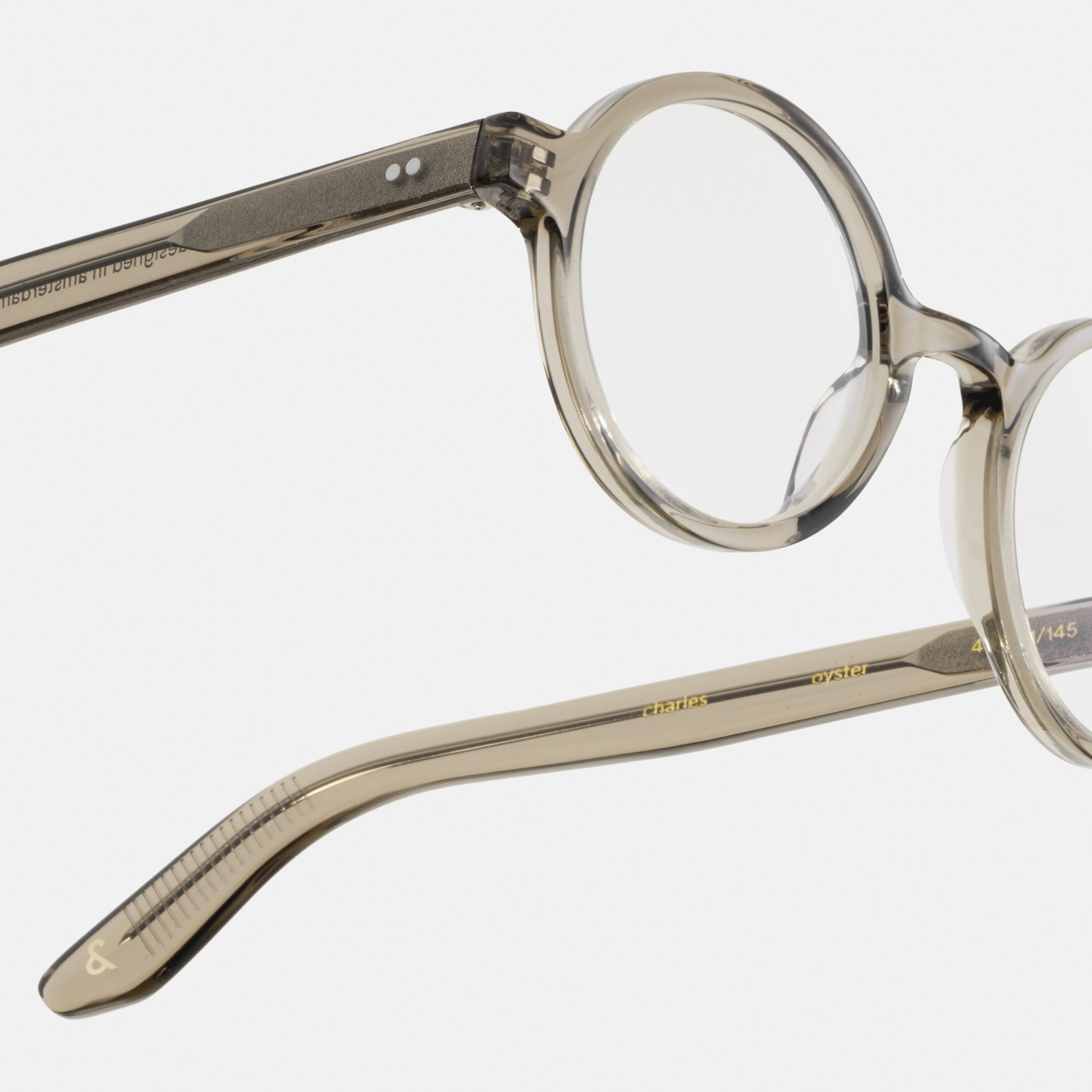Ace & Tate Brillen | Rund Acetat in Grau