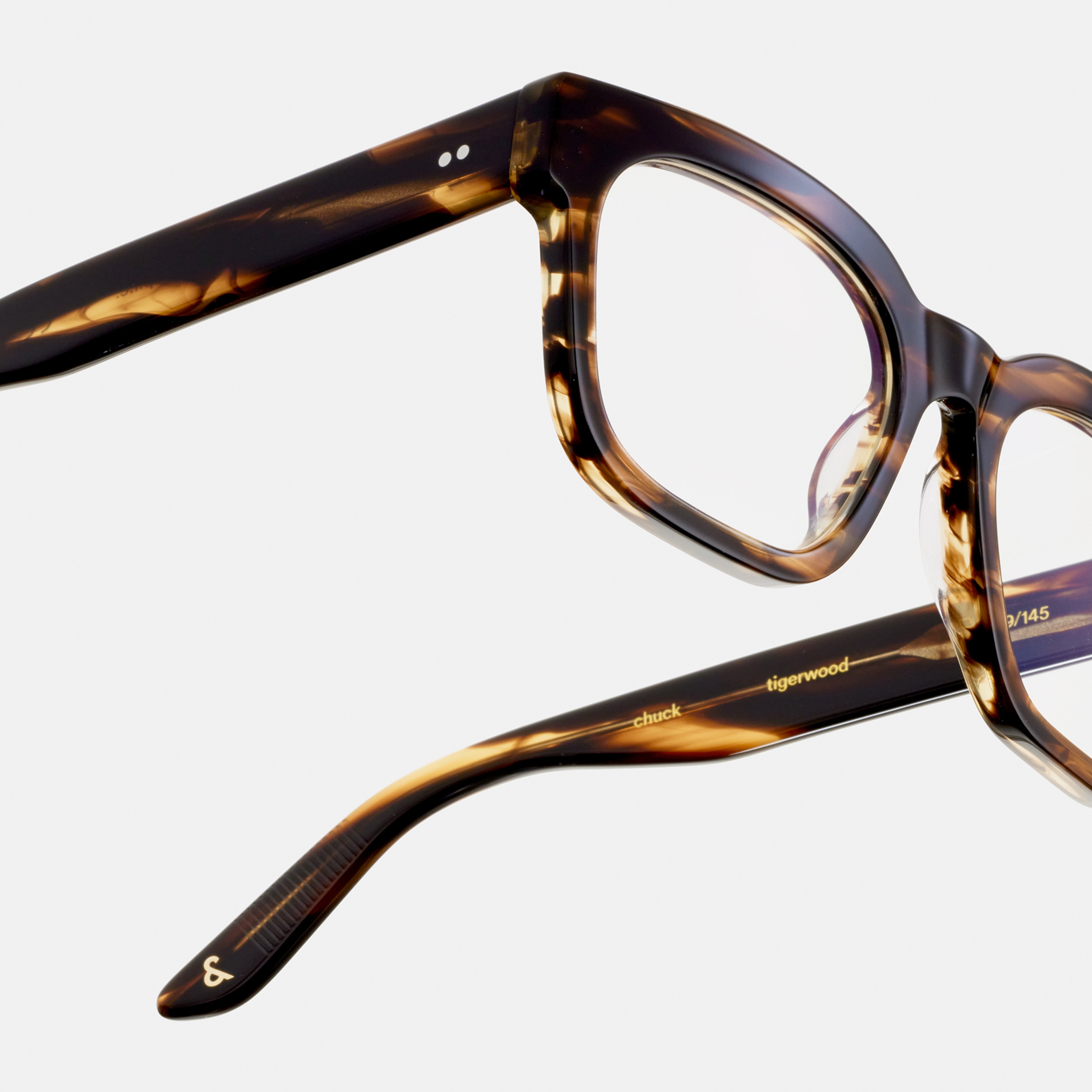 Ace & Tate Glasses | Rectangle Acetate in Brown, Orange