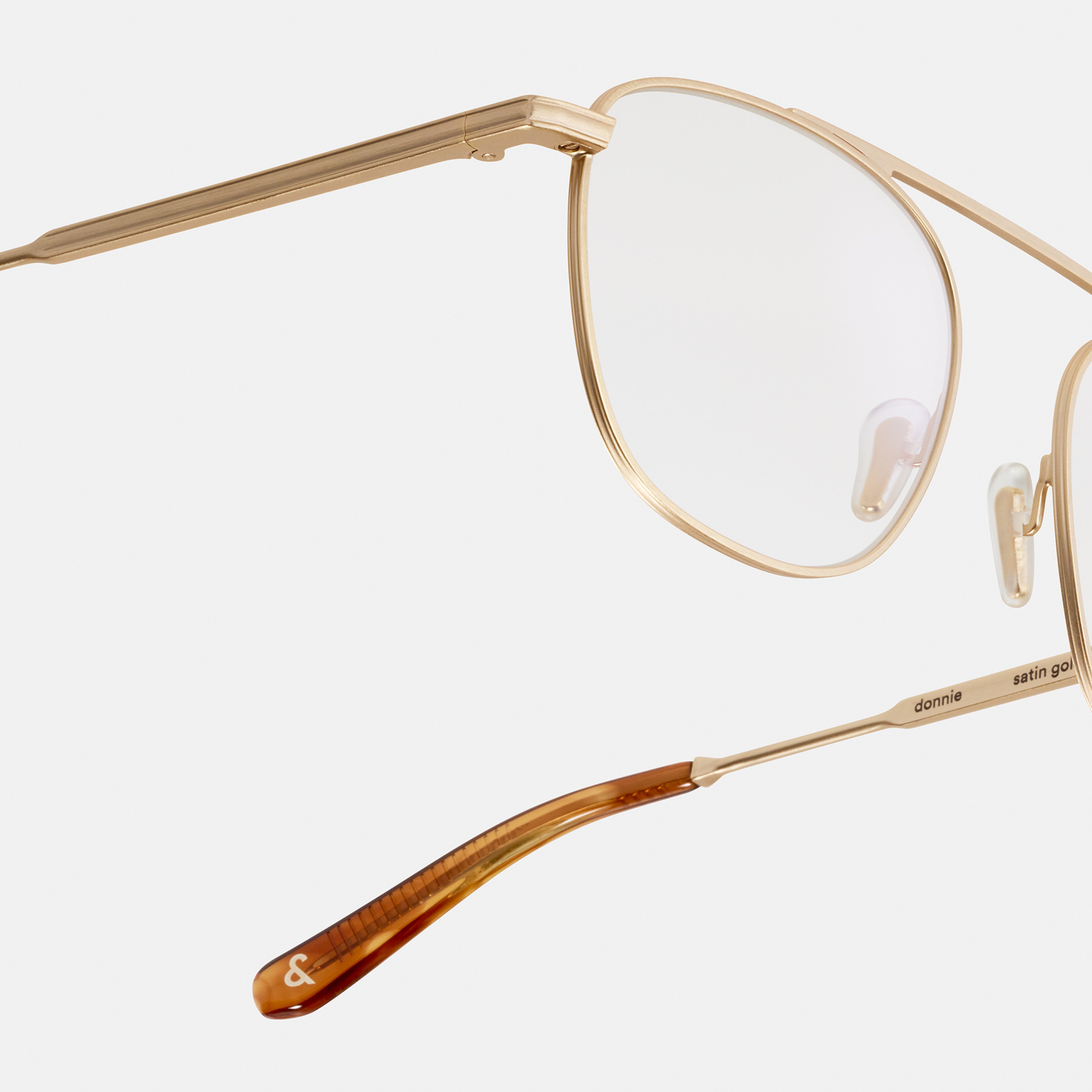 Ace & Tate Glasses | Square Metal in Gold