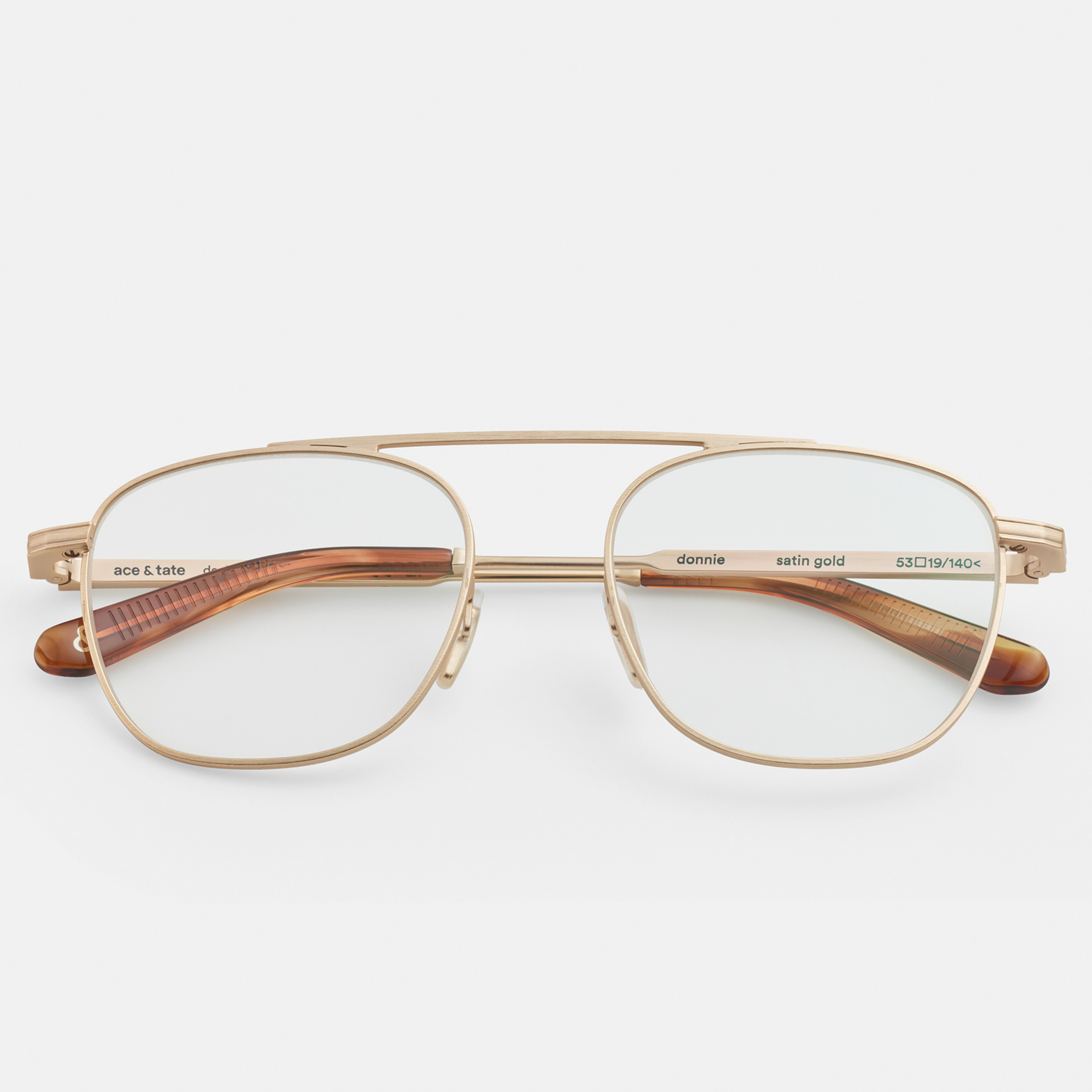 Ace & Tate Glasses | Square Metal in Gold