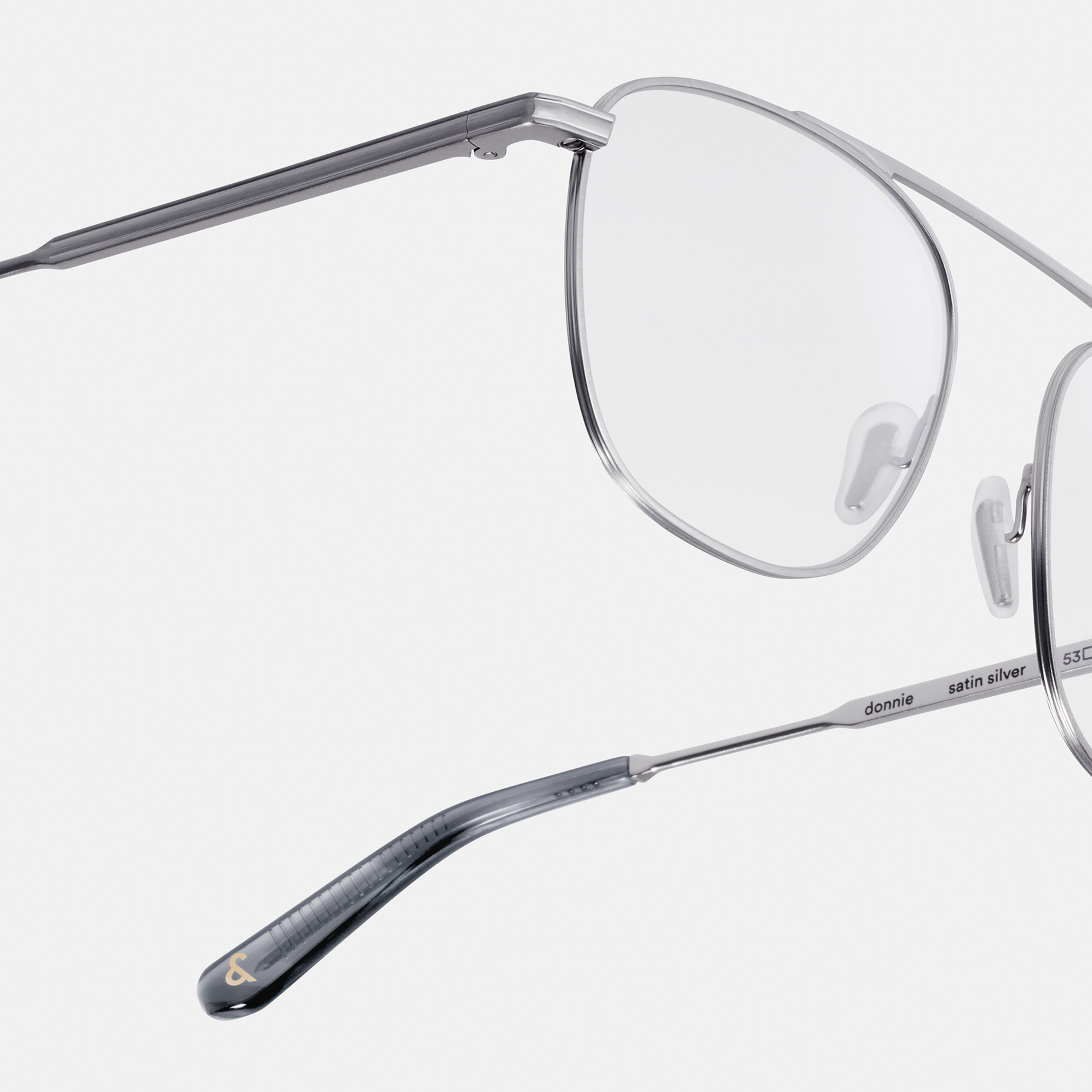 Ace & Tate Glasses | Square Metal in Silver