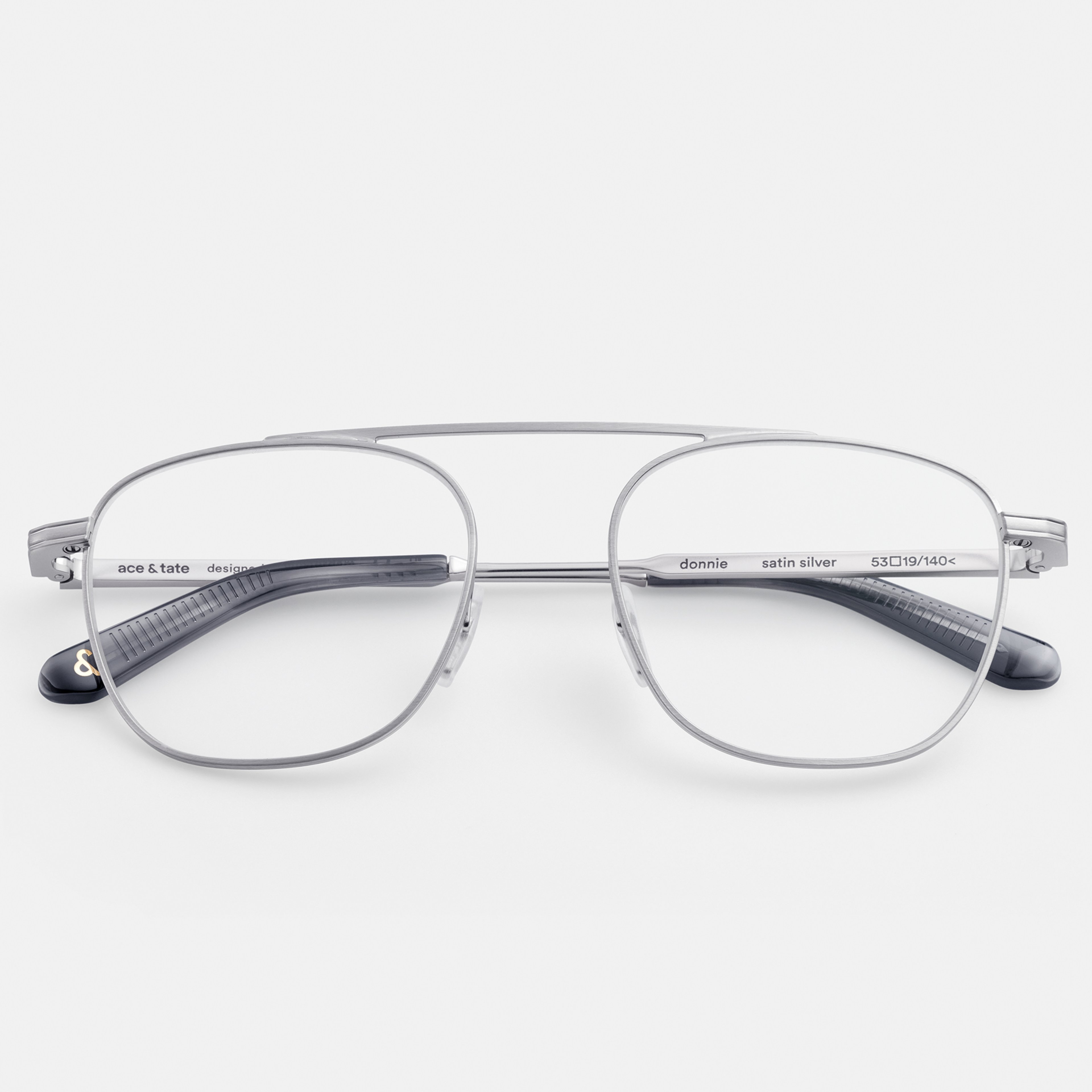 Ace & Tate Glasses | Square Metal in Silver