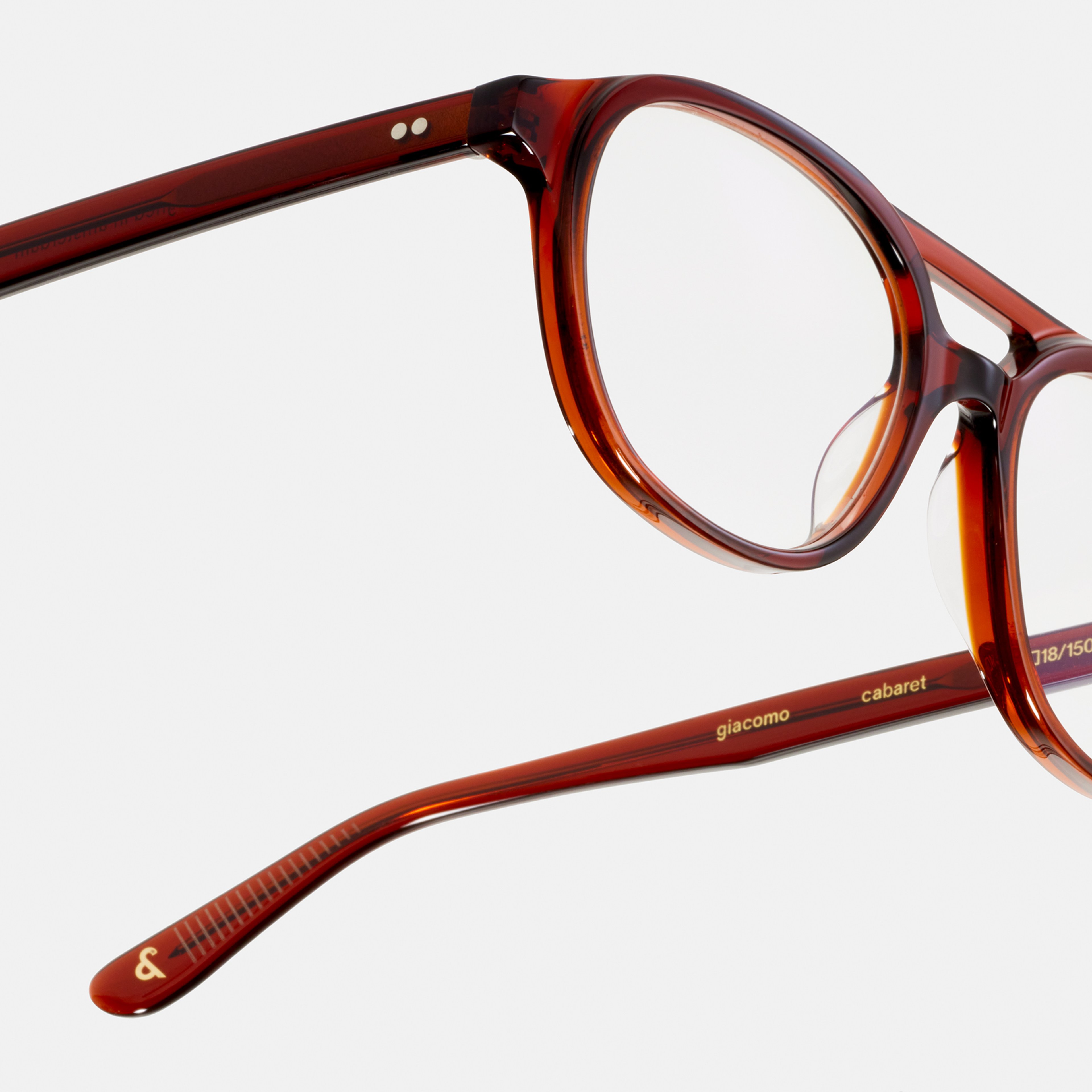 Ace & Tate Glasses | Round Acetate in Red