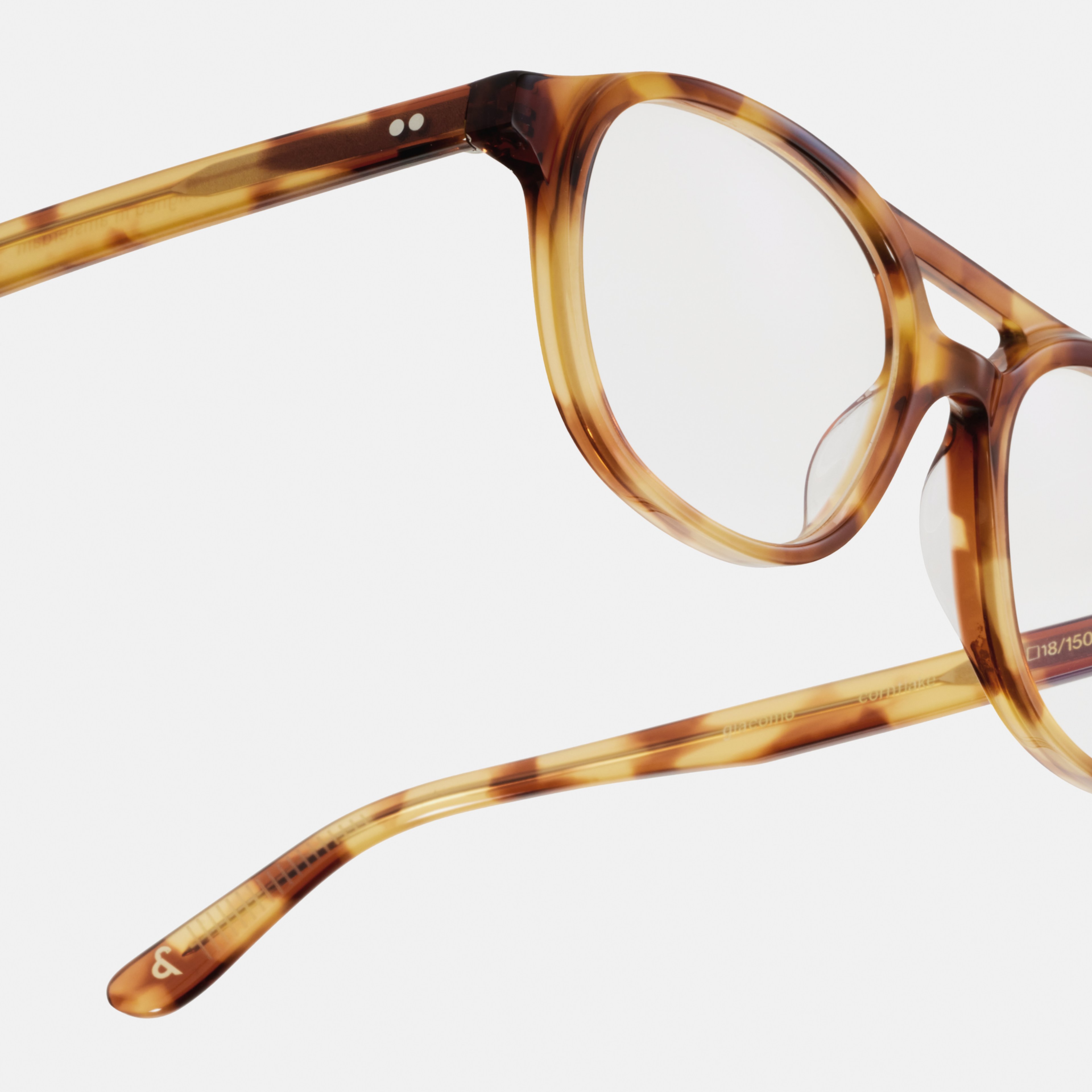 Ace & Tate Glasses | Round Acetate in Beige, Brown, Yellow