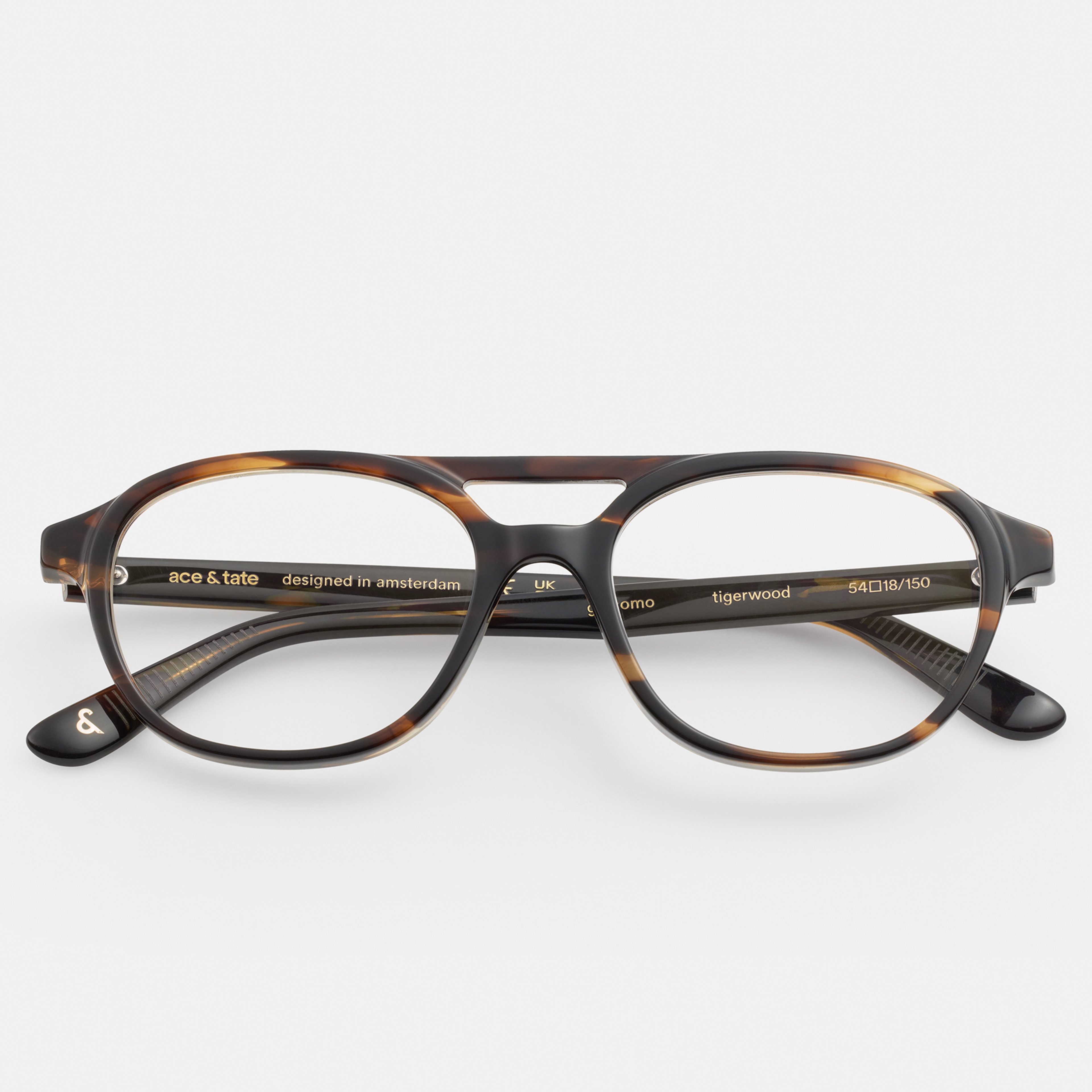 Ace & Tate Optiques | Ronde Acétate in Marron, Orange
