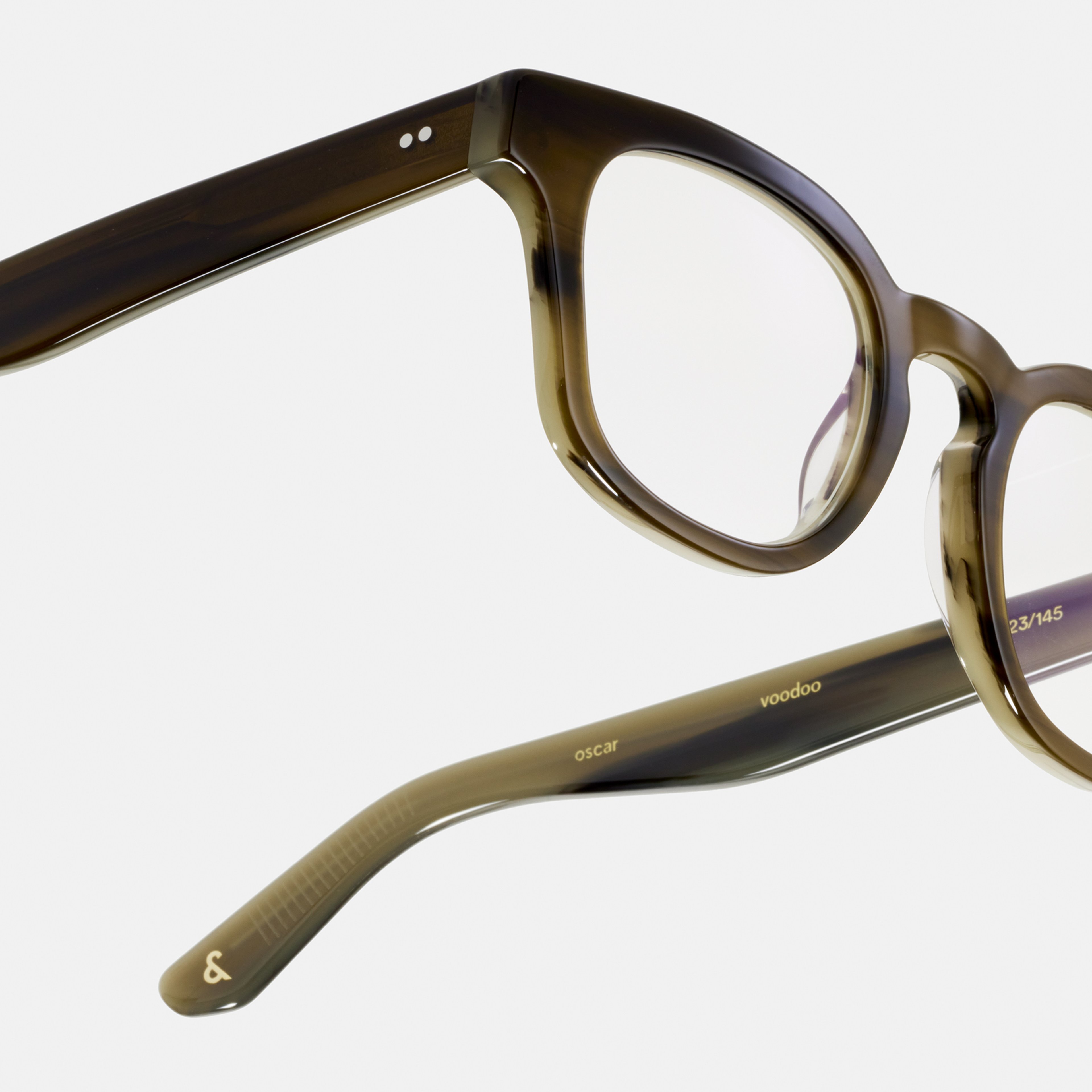 Ace & Tate Optiques | Ronde Acétate in Vert, Gris