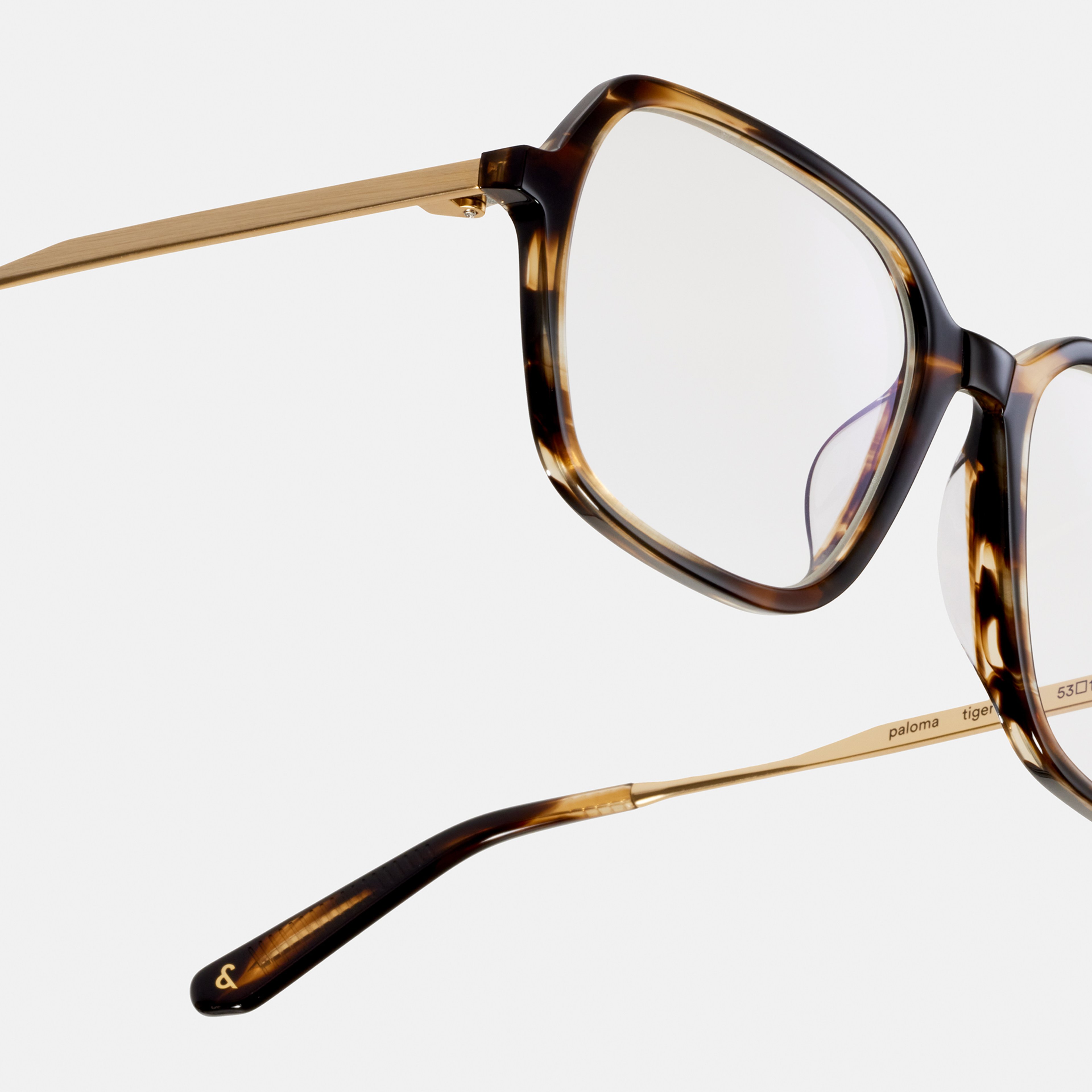 Ace & Tate Glasses | Square Combi in Brown, Orange