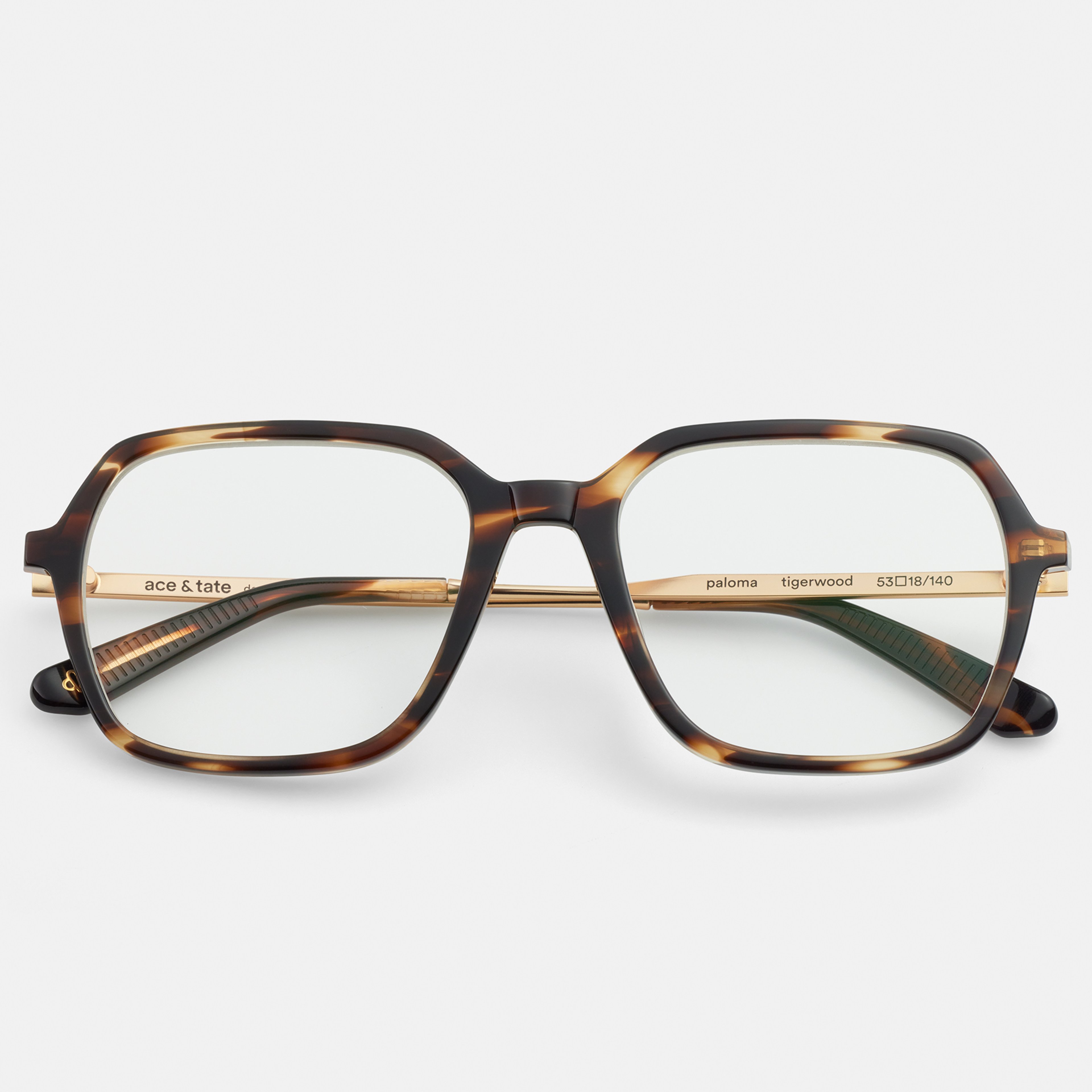 Ace & Tate Glasses | Square Combi in Brown, Orange