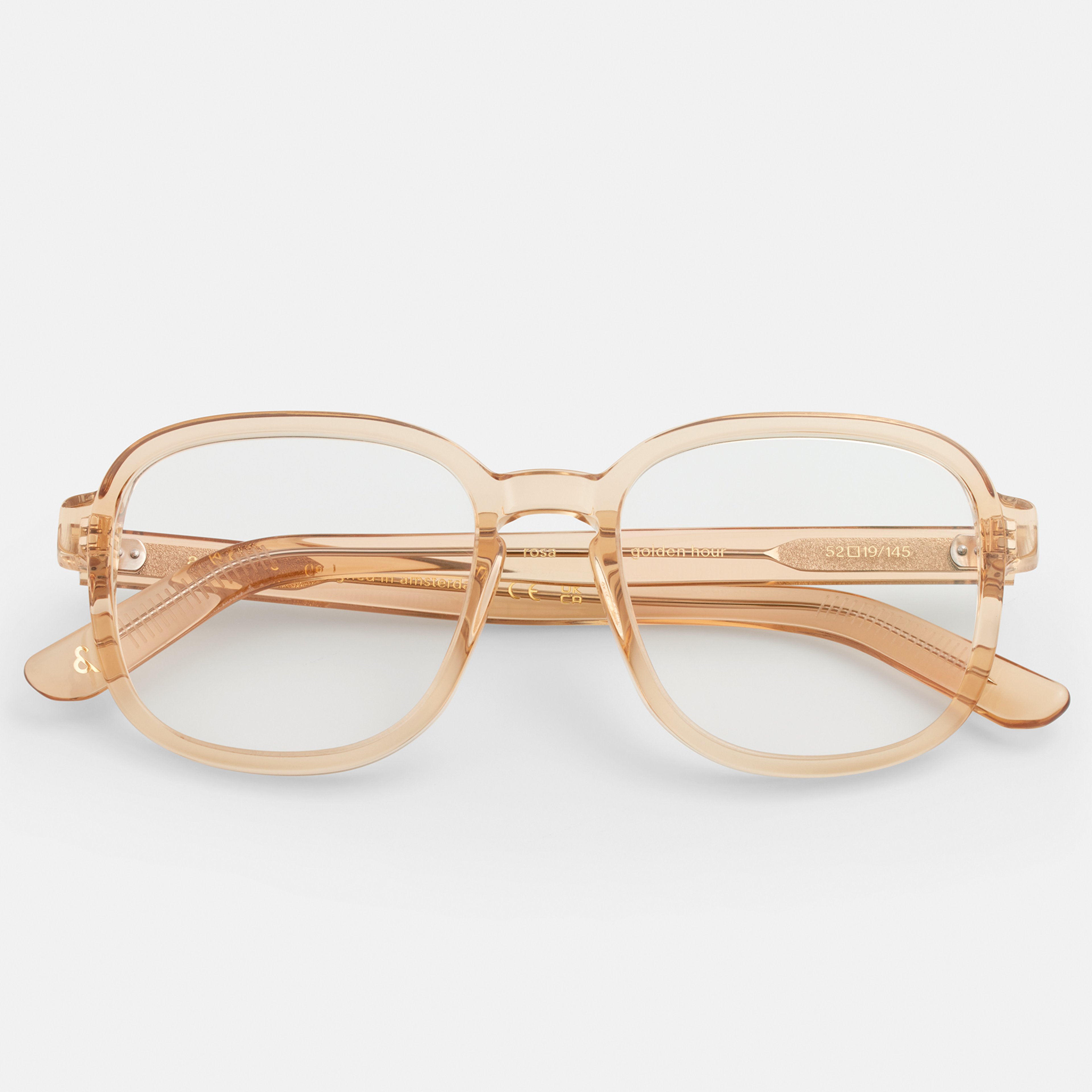 Ace & Tate Brillen | Quadratisch Acetat in Gelb